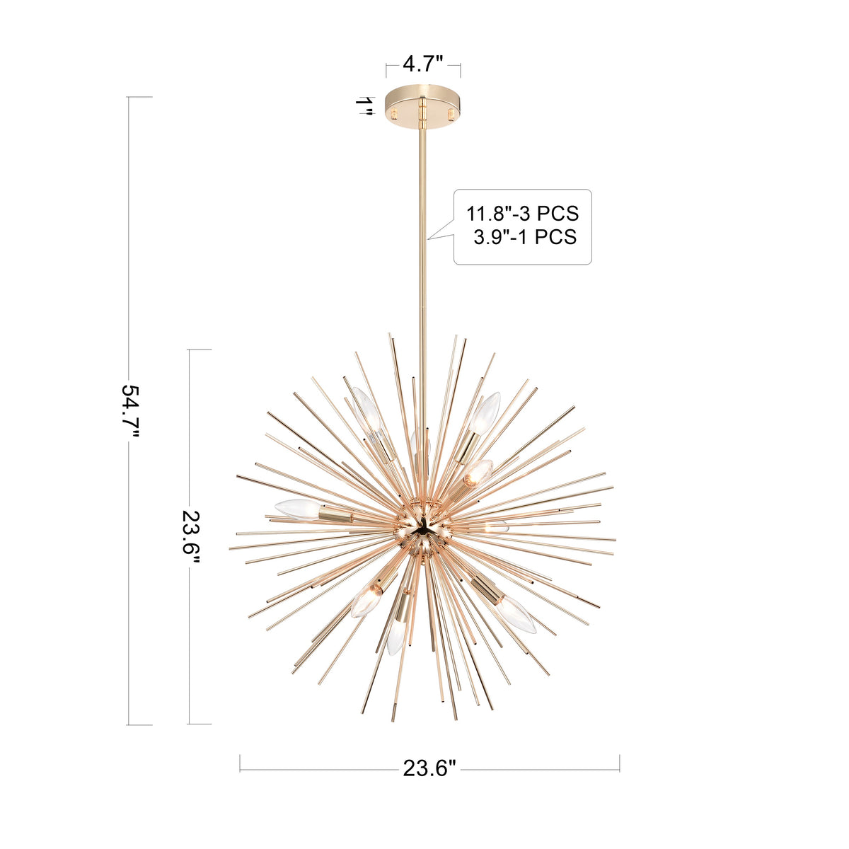 Adalira Sputnik Sphere Chandelier