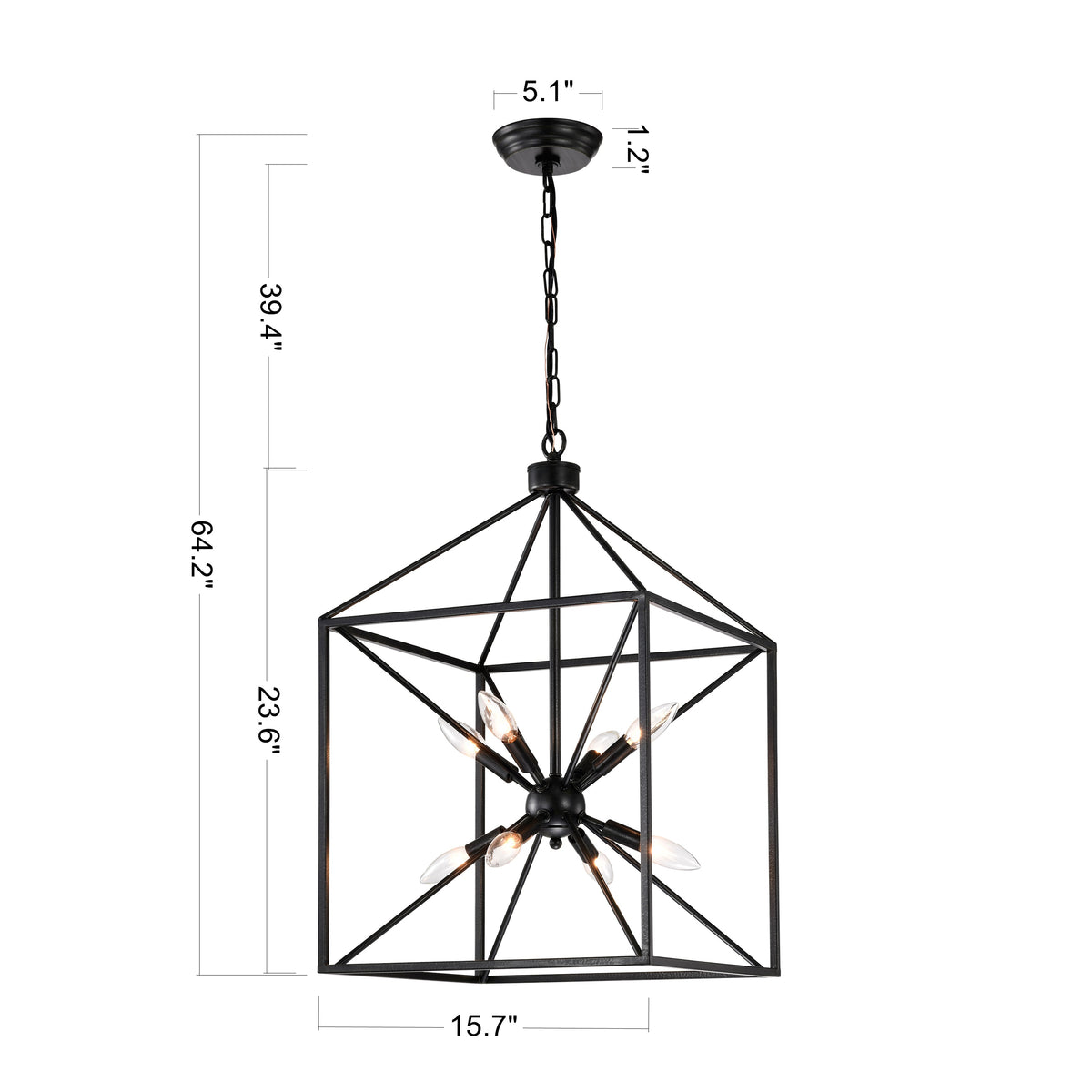 Alchemilla 8-Light Caged Sputnik Chandelier