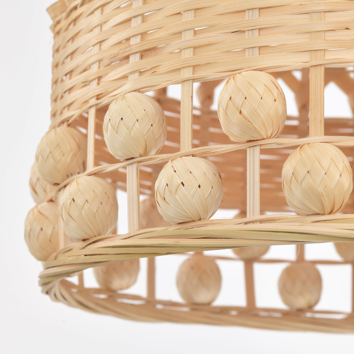 Aplanda 1-Light Bamboo Rattan Pendant for Dining/Living Room, Kitchen, Bedroom