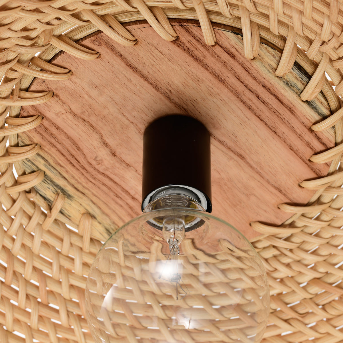 Aspasias 1-Light Bamboo Rattan Pendant for Living/Dining Room, Bedroom