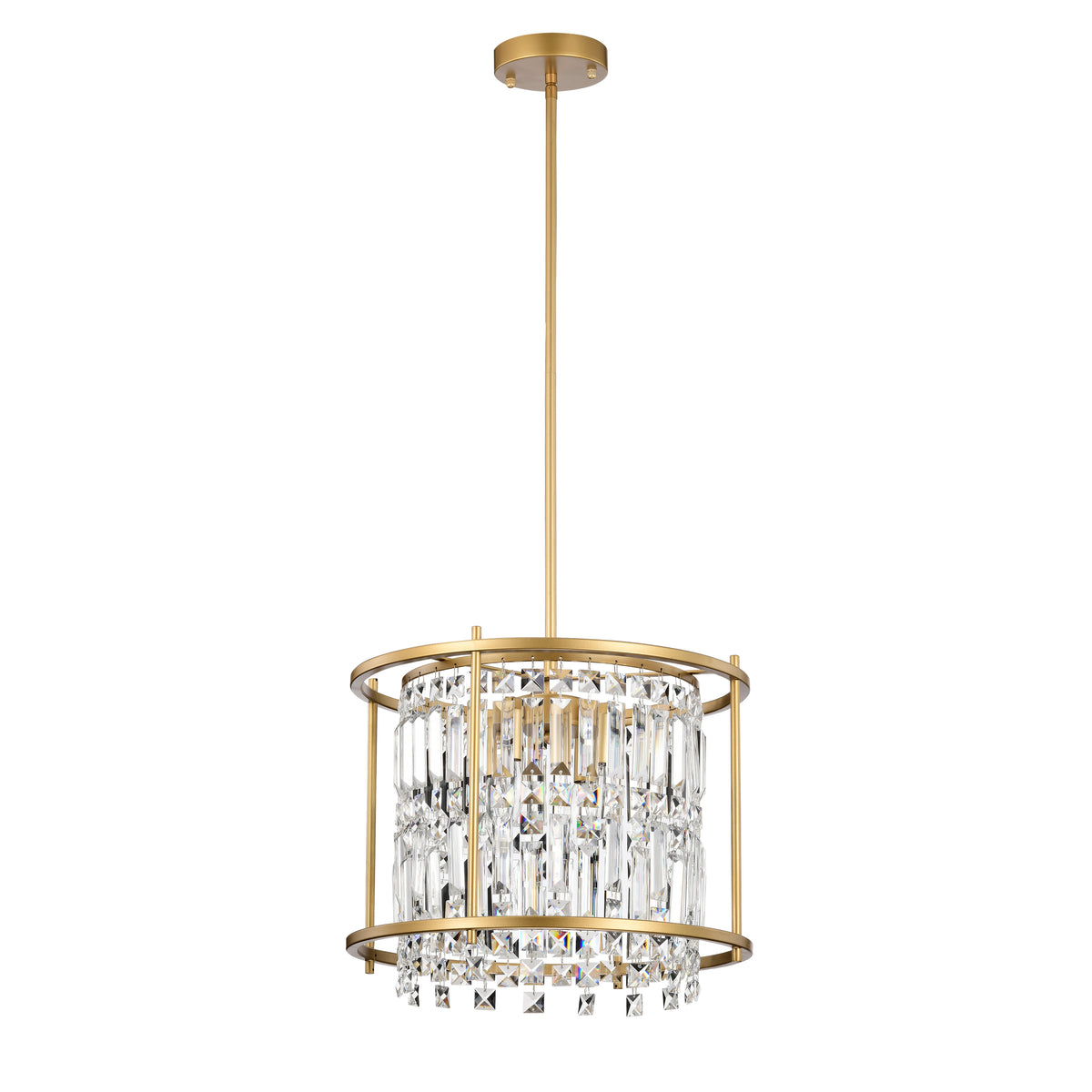 Denna 4-Light Drum Chandelier for Dining/Living Room, Bedroom, Office