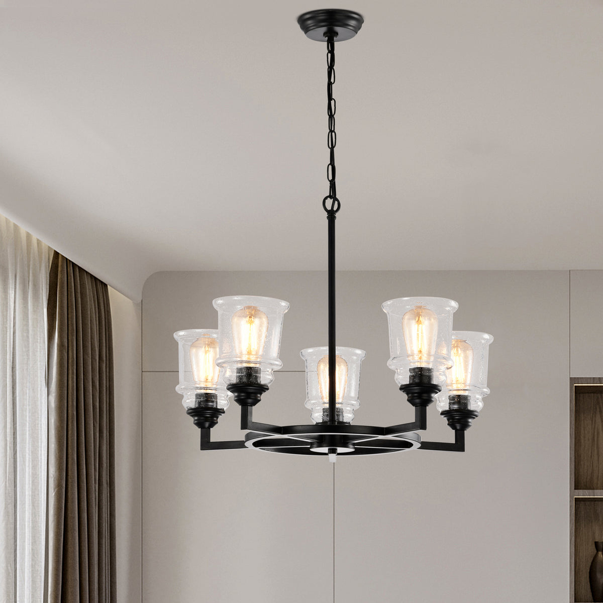 Ahote 5-Light Chandelier for Living/Dining Room, Bedroom, Office