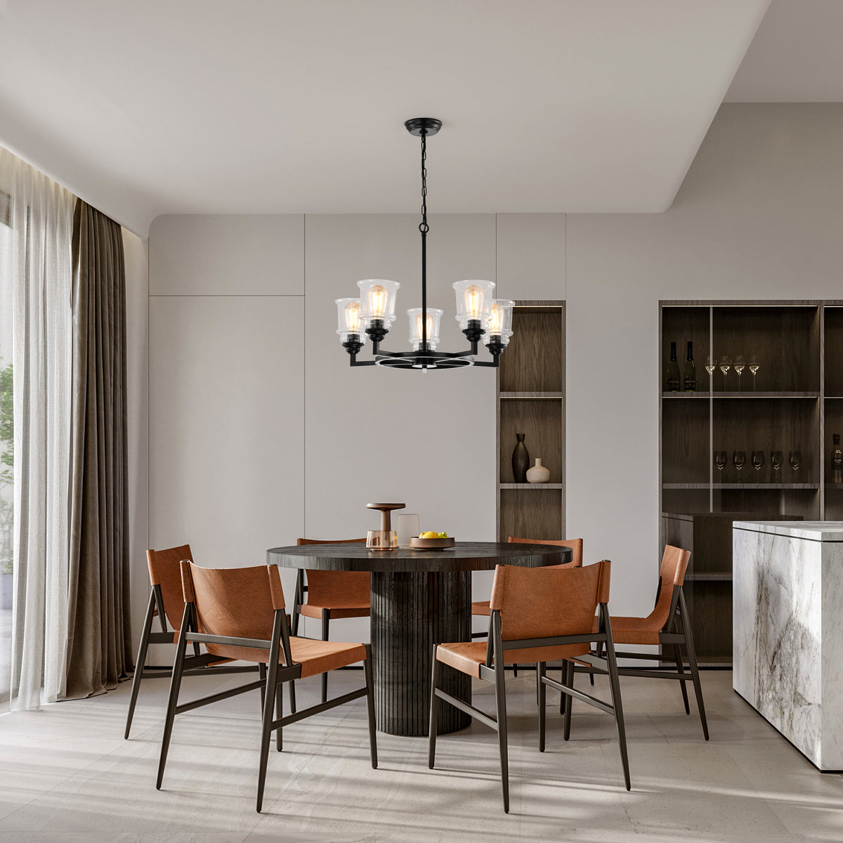 Ahote 5-Light Chandelier for Living/Dining Room, Bedroom, Office