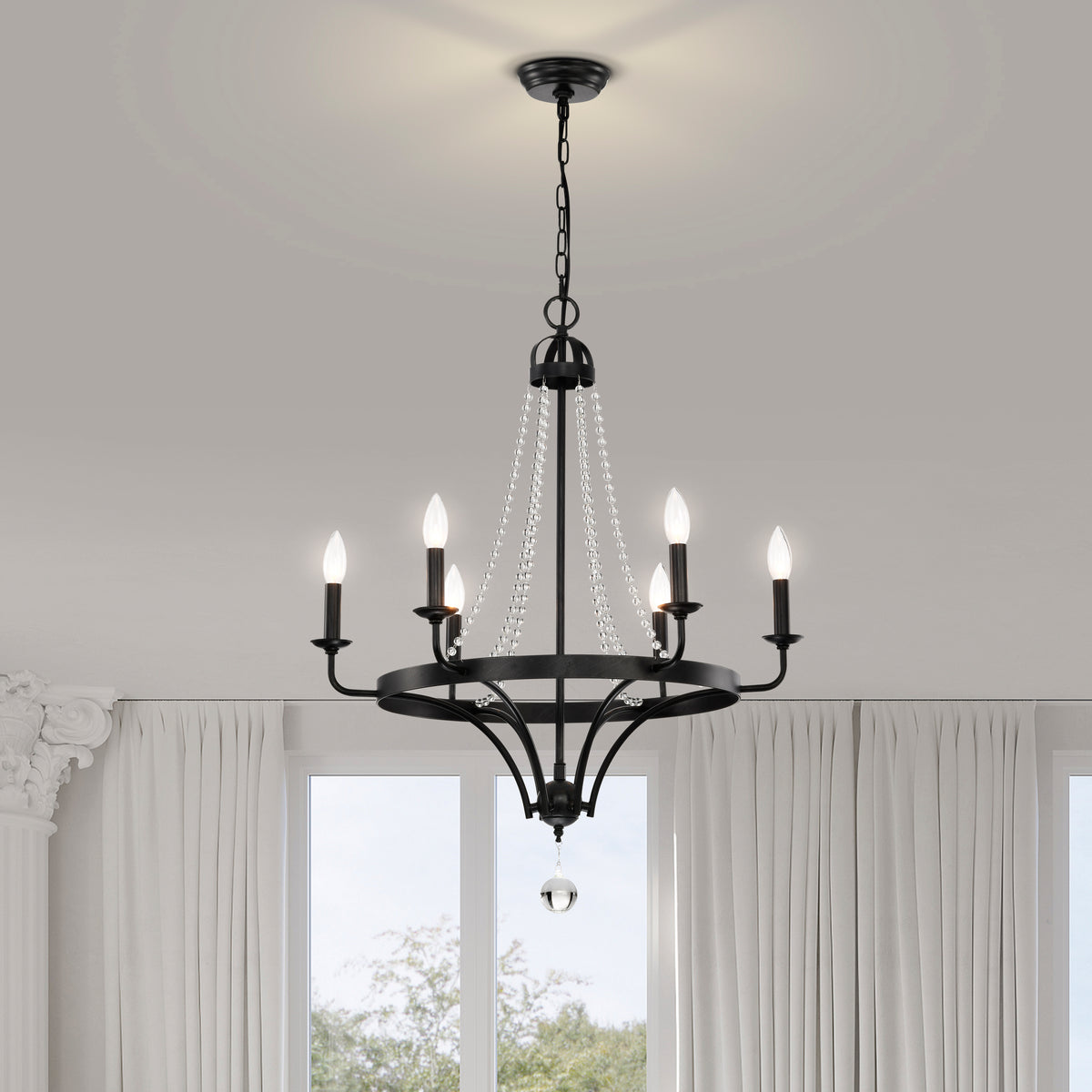 Alona 6-Light Candle Style Chandelier for Living/Dinig Room, Bedroom