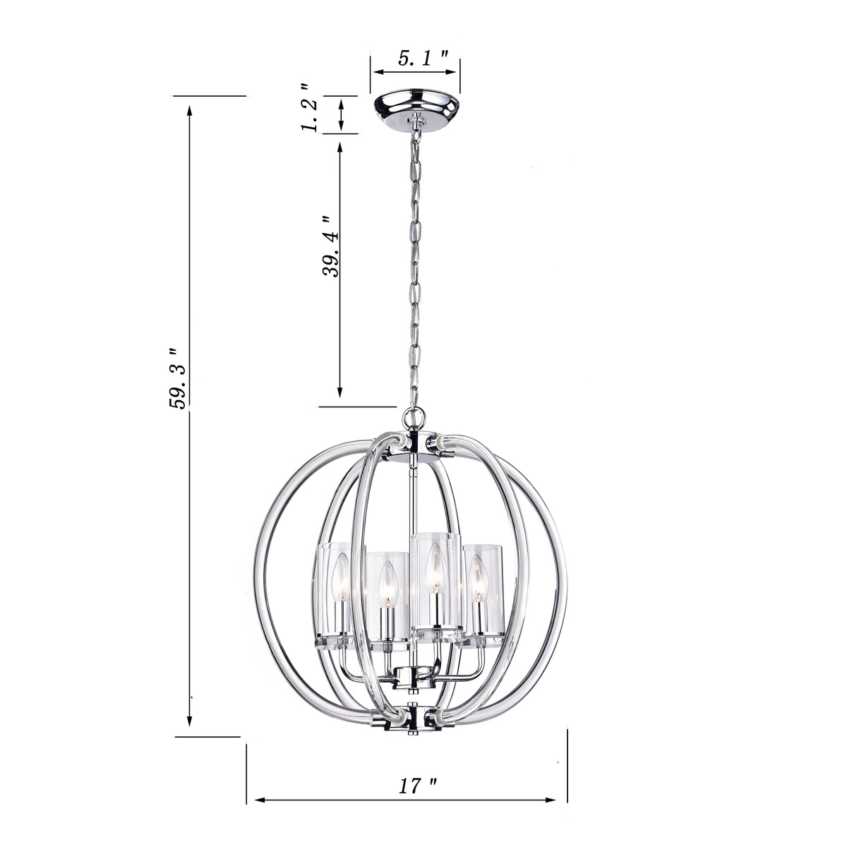 Anantha 4-Light Foyer Pendant