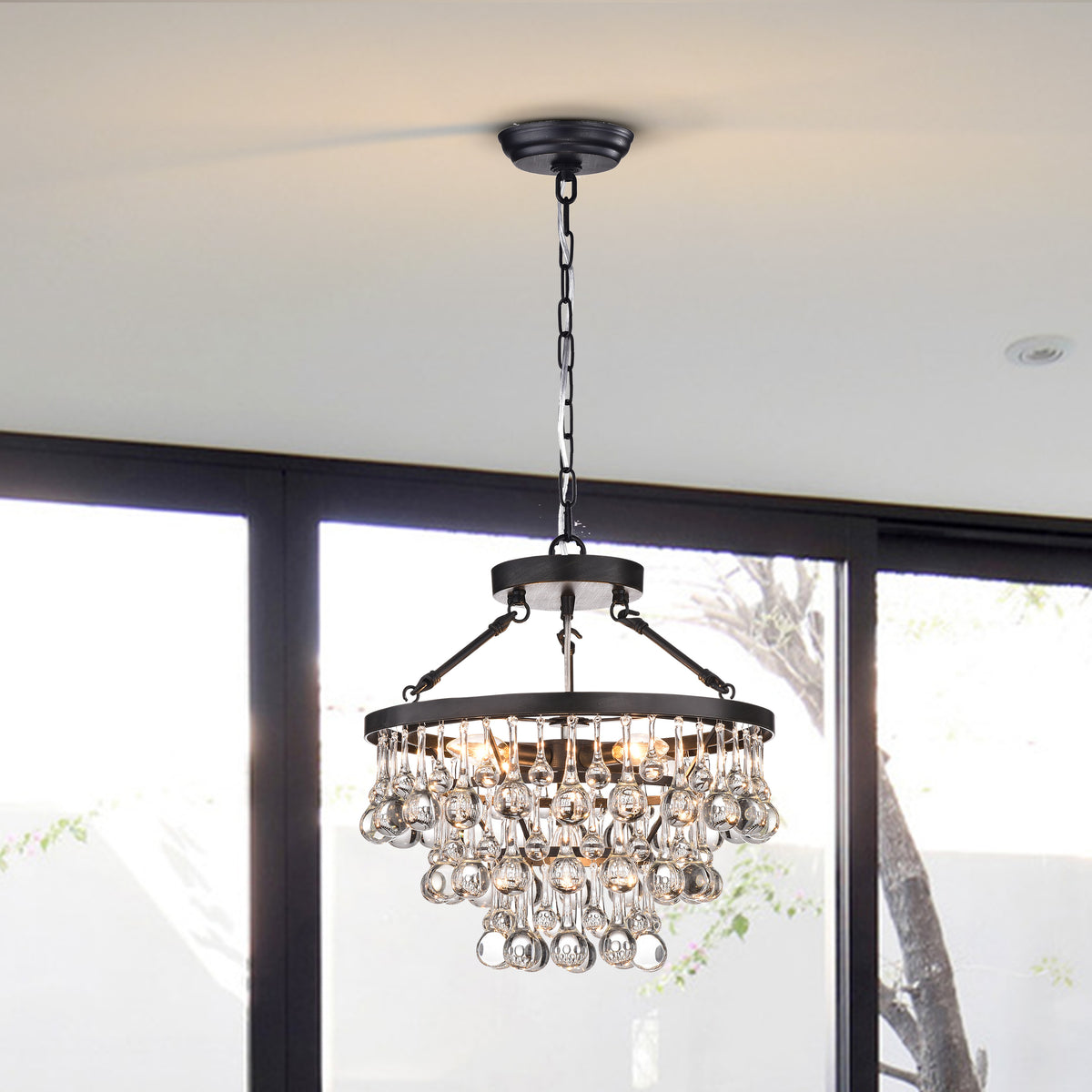 Agios 5-Light Tiered Chandelier - Brownish Black