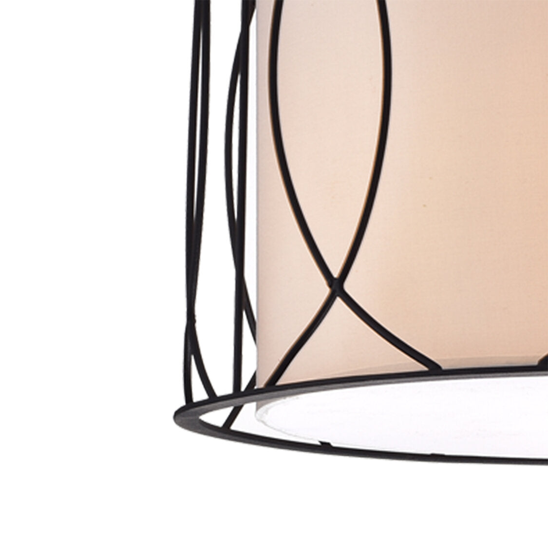 Chasia 3-Light Shaded Drum Pendant