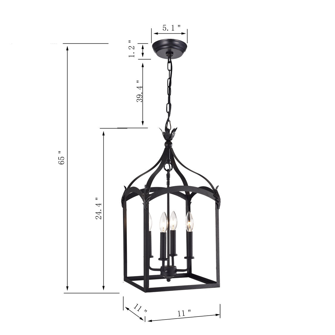 Castelo 4-Light Lantern Pendant