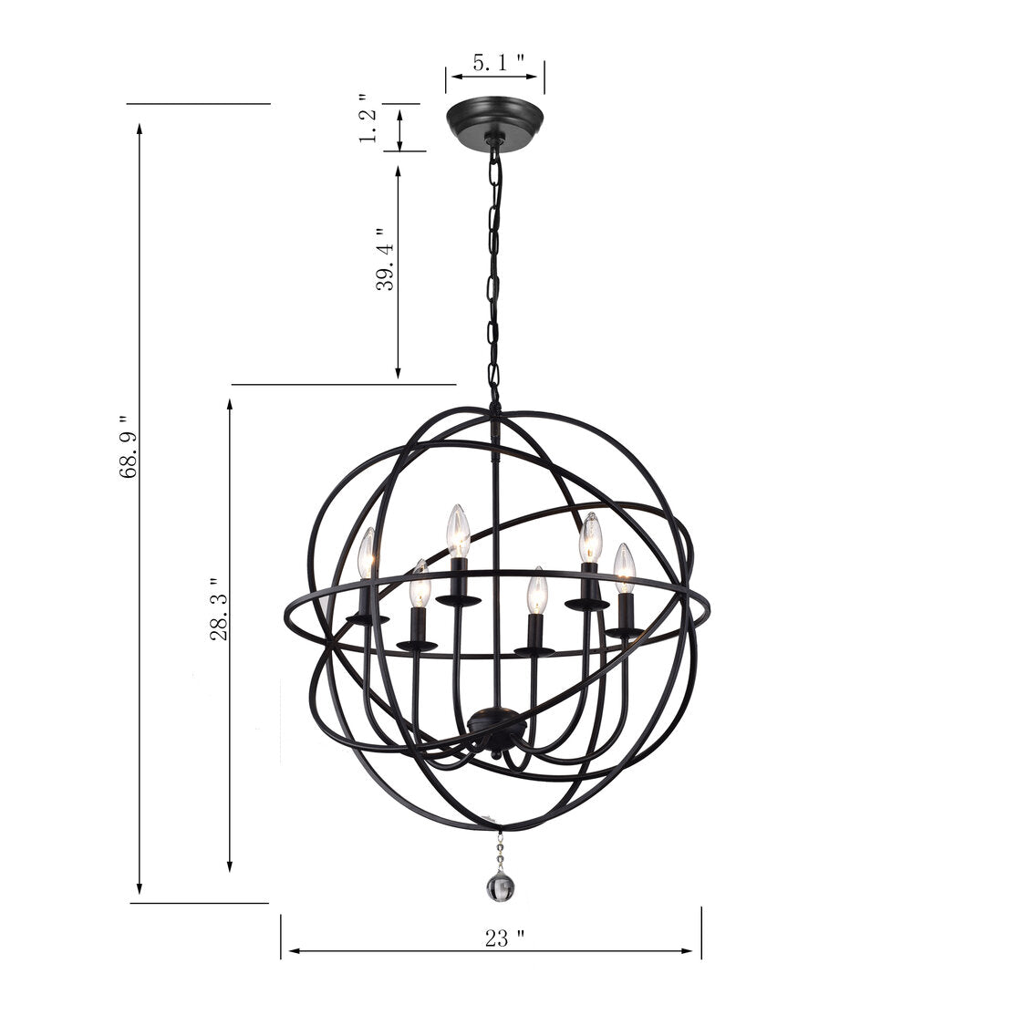 Cerastium 6-Light Globe Pendant
