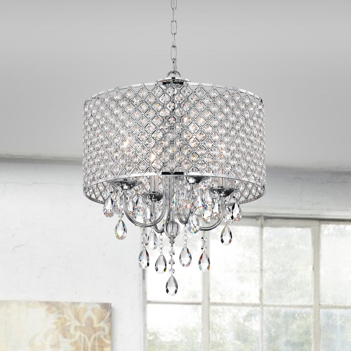 Addien 4-Light Drum Chandelier