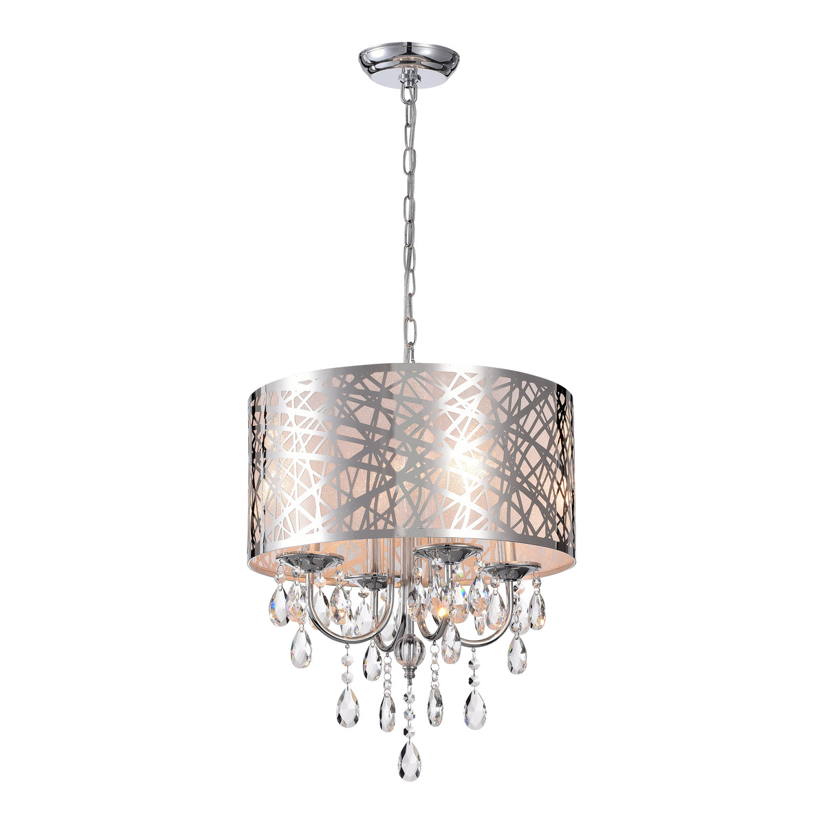 Aguilar 4-Light Shaded Drum Chandelier