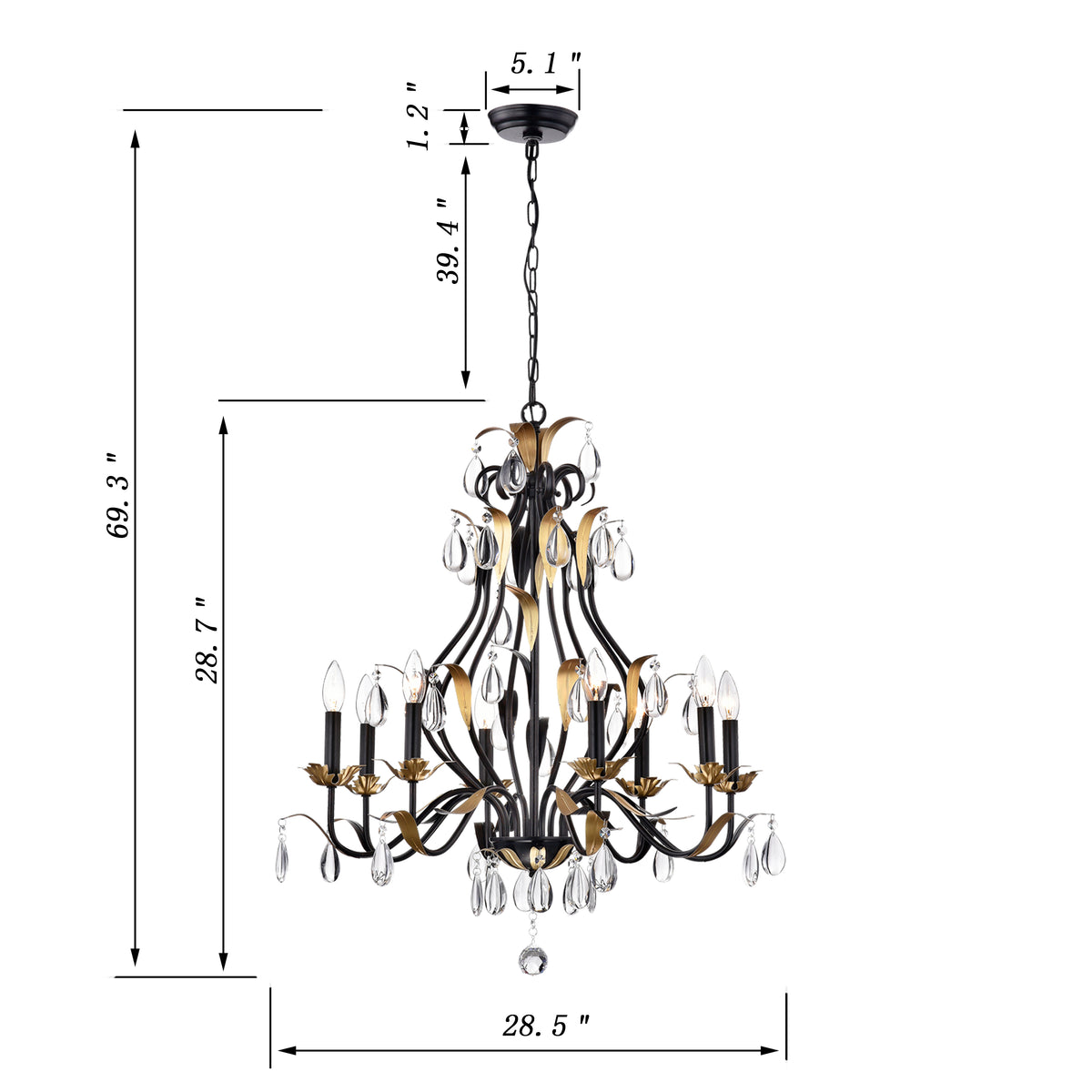 Arvyn 8-Light Candle Style Chandelier