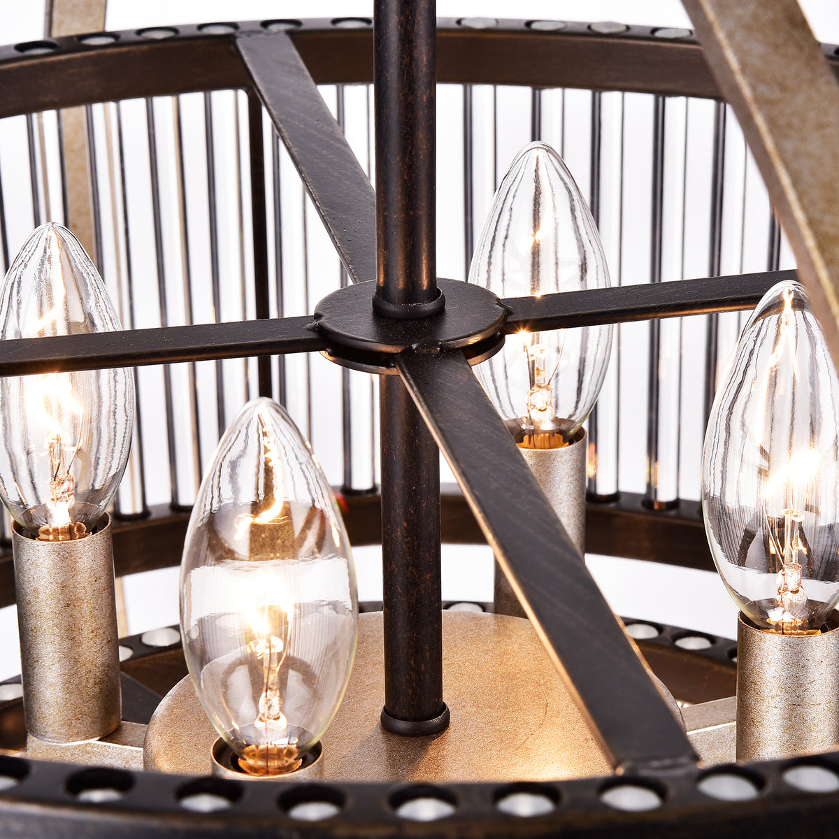 Alata 8-Light Contemporary Tiered Chandelier - Coffee Black