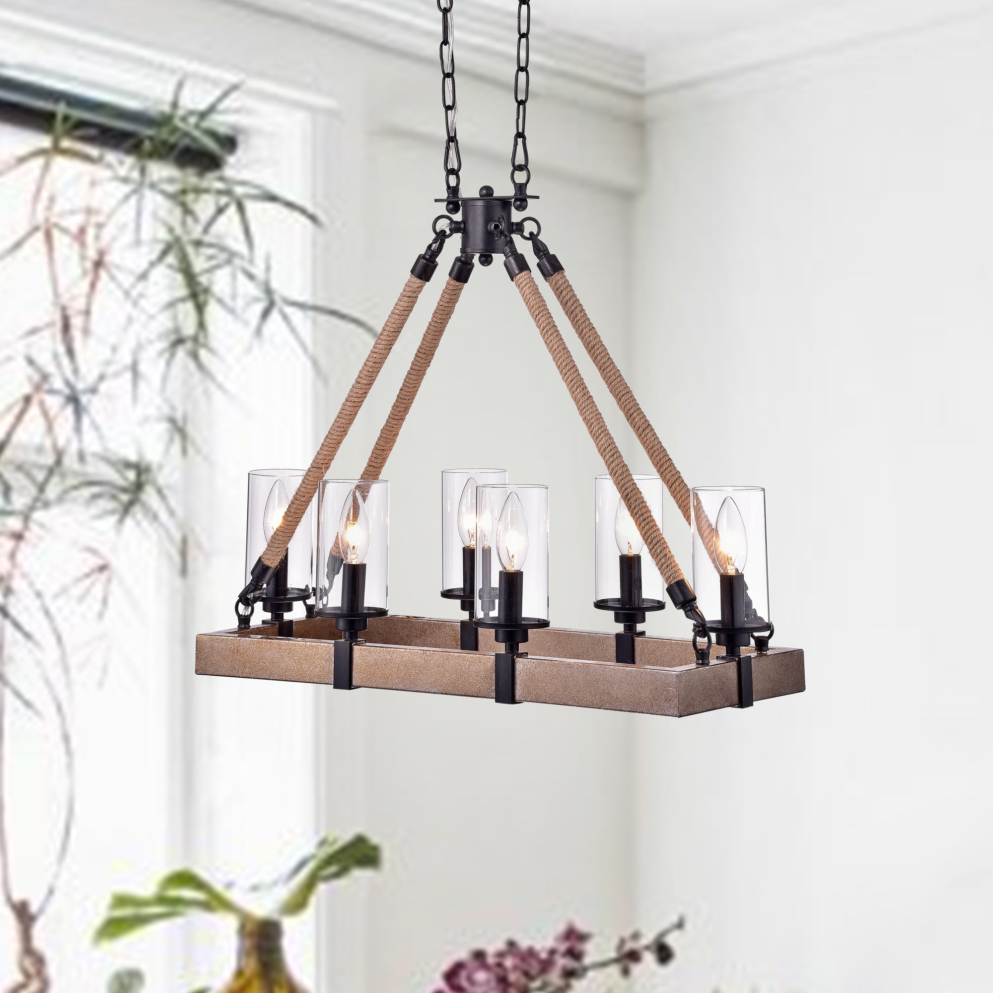 Cauro 6-Light Rectangular Pendant