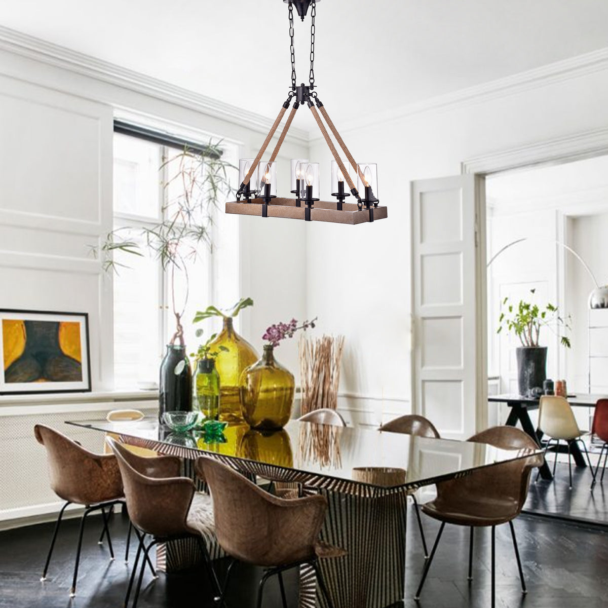 Cauro 6-Light Rectangular Pendant