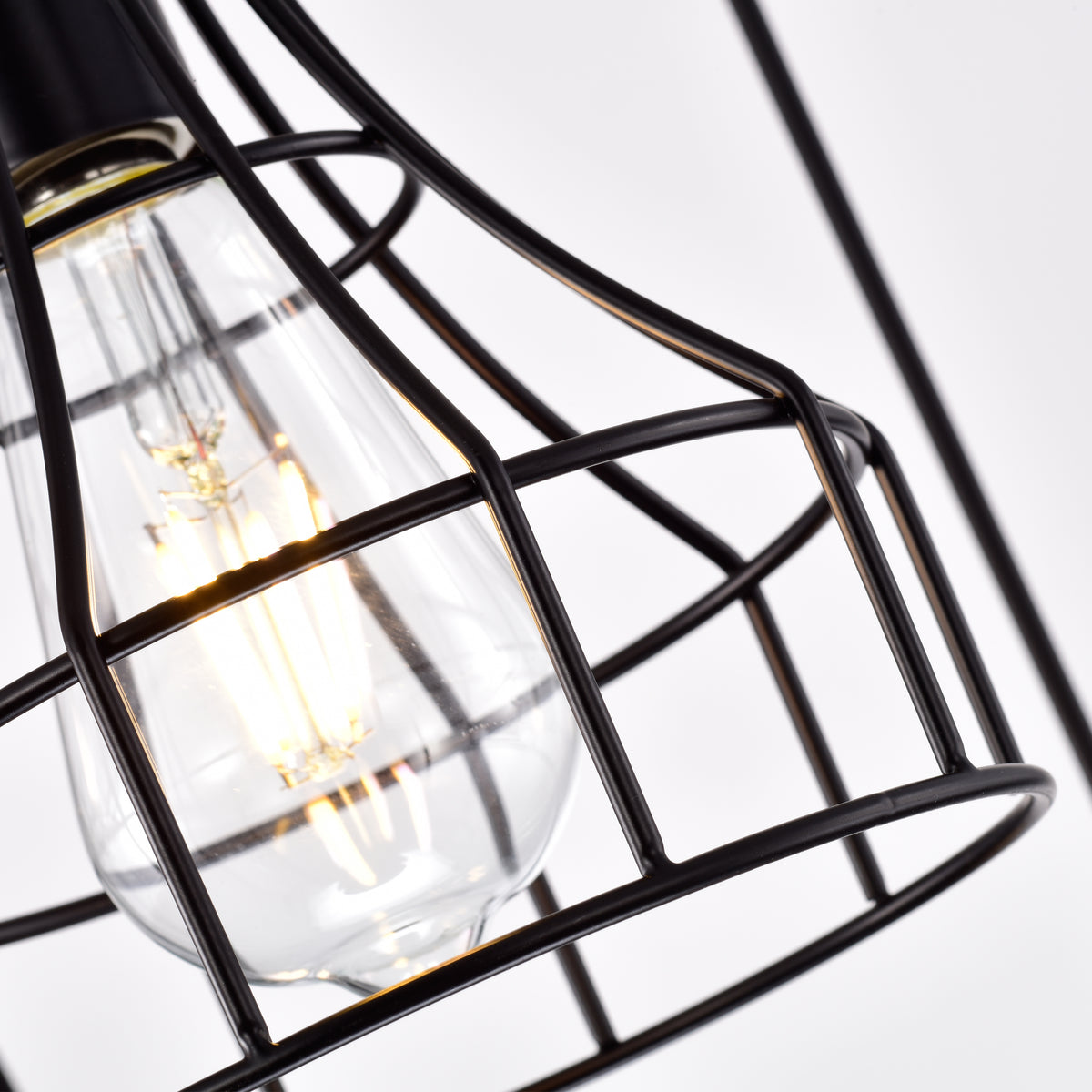 Devers 5-Light Cluster Pendant - Black