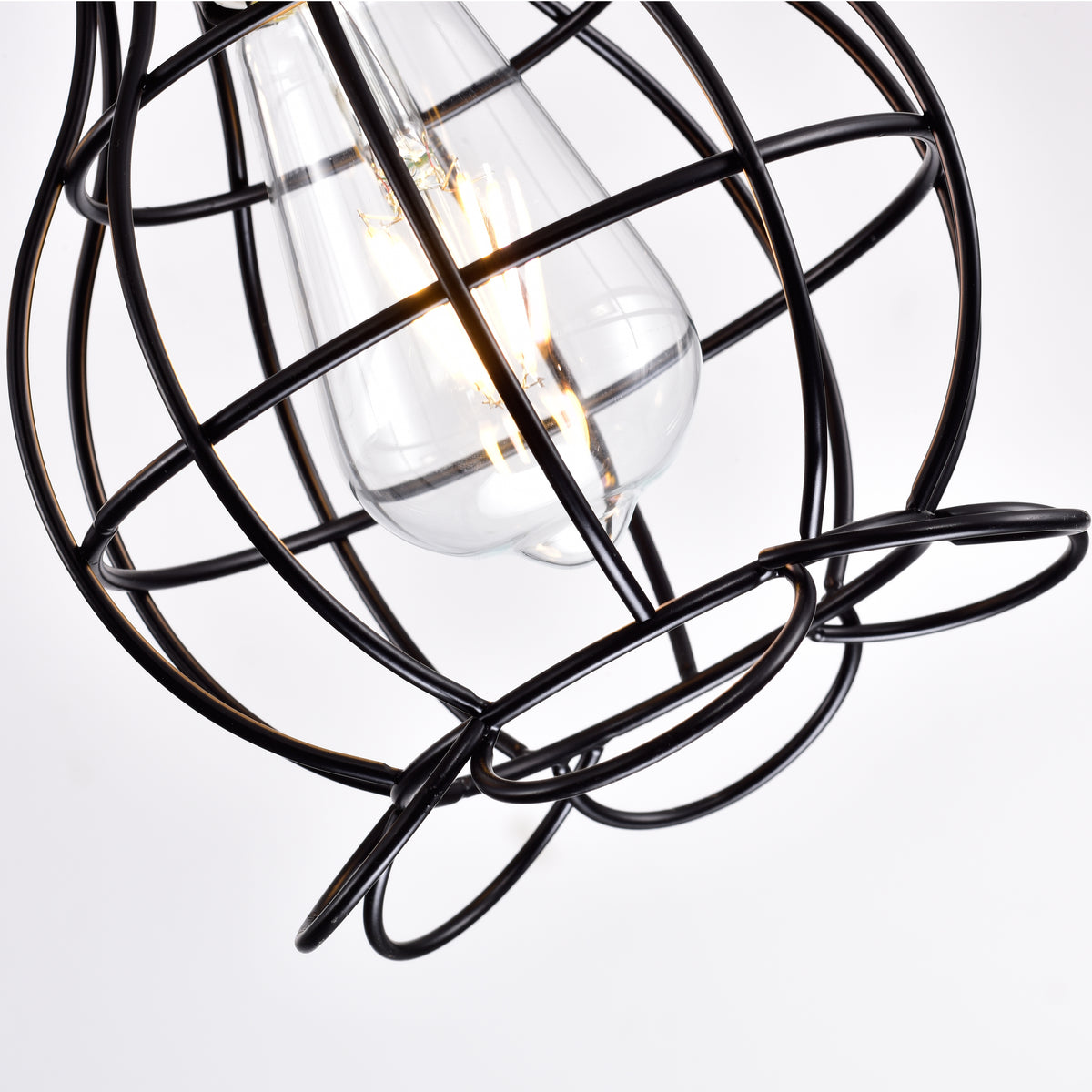 Devers 5-Light Cluster Pendant - Black