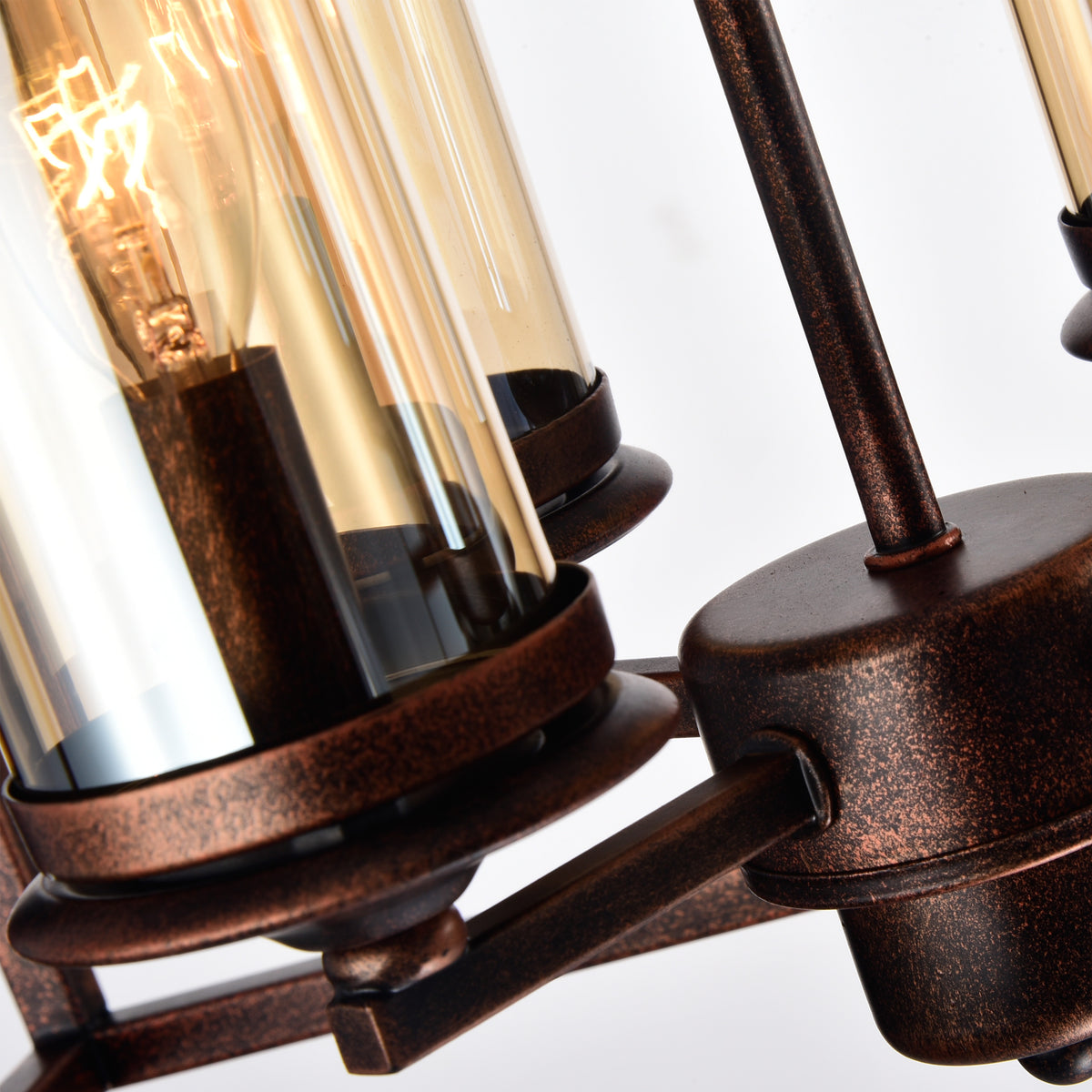 Kyvelis 8-Light Chandelier - Black Brushed Gold