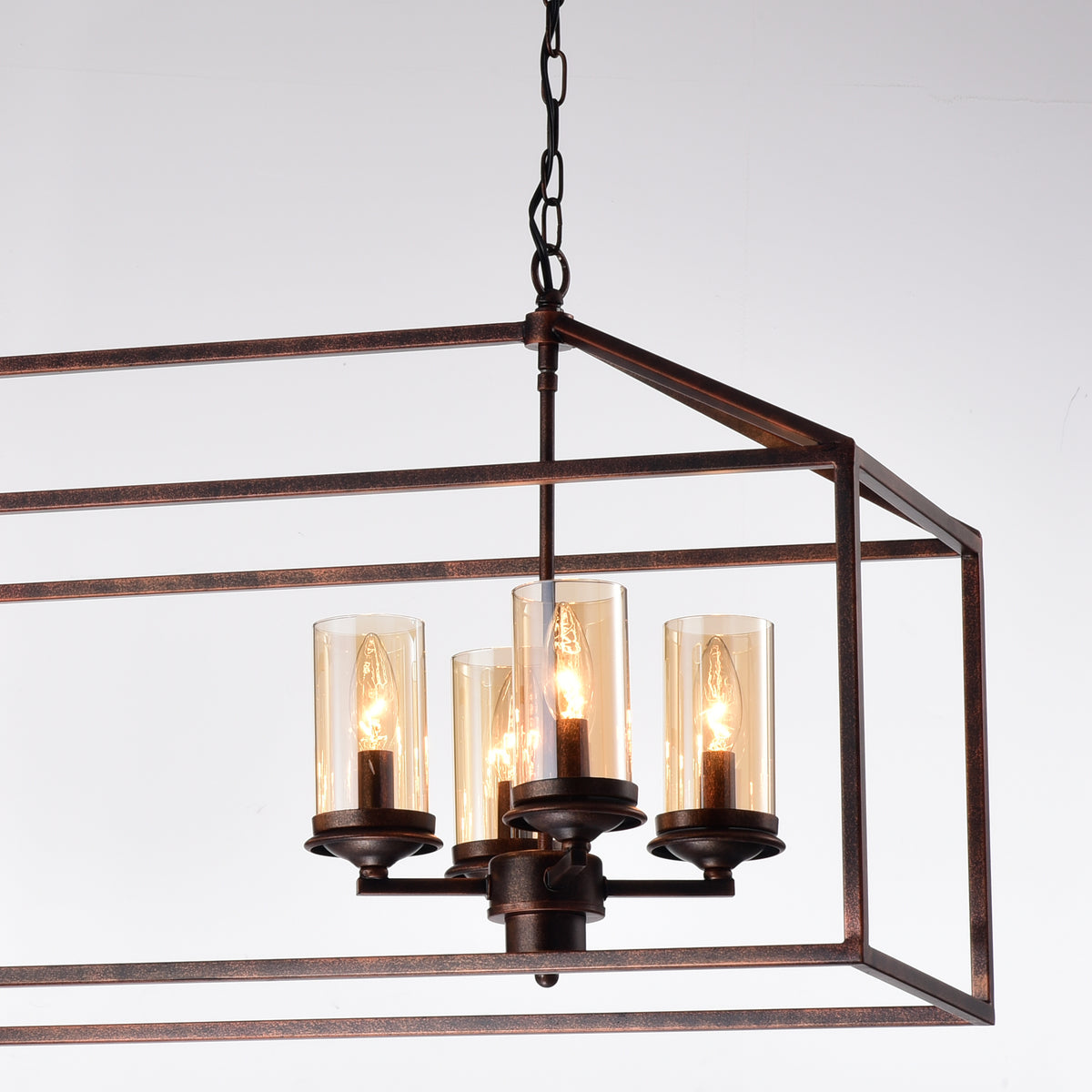 Kyvelis 8-Light Chandelier - Black Brushed Gold