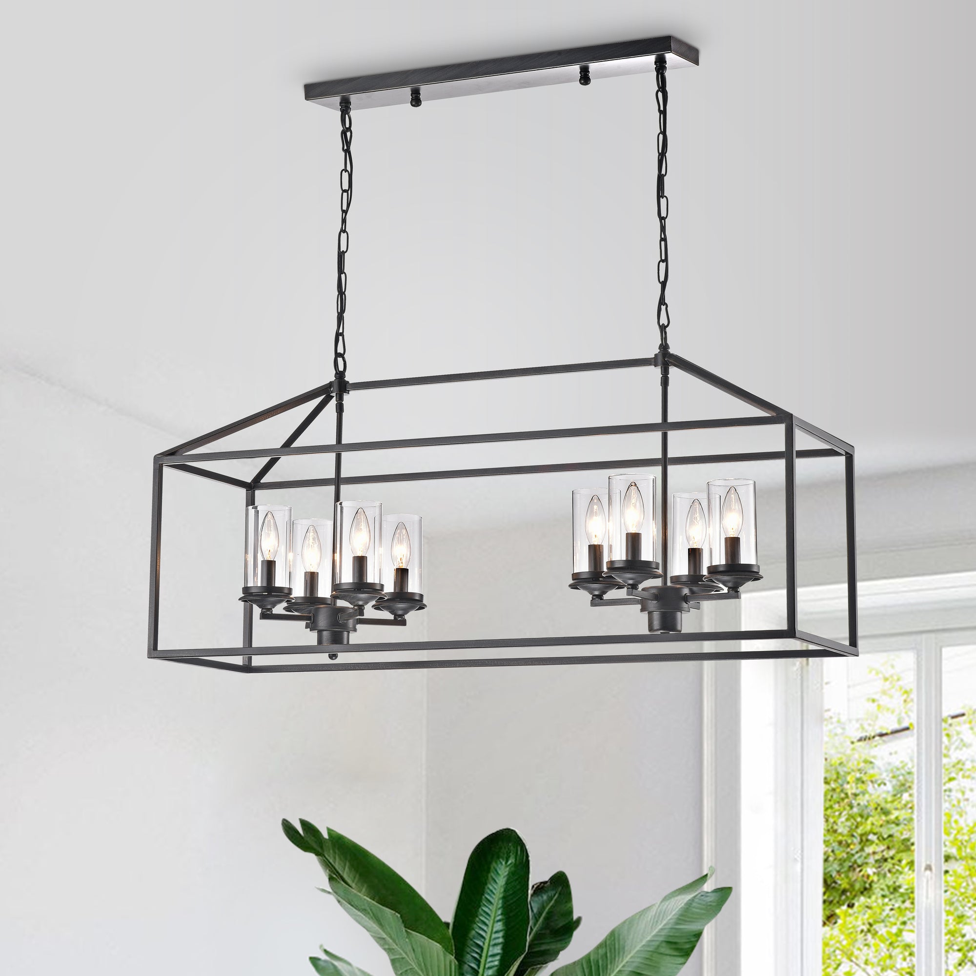 Kyvelis 8-Light Chandelier - Black Brushed Coffee