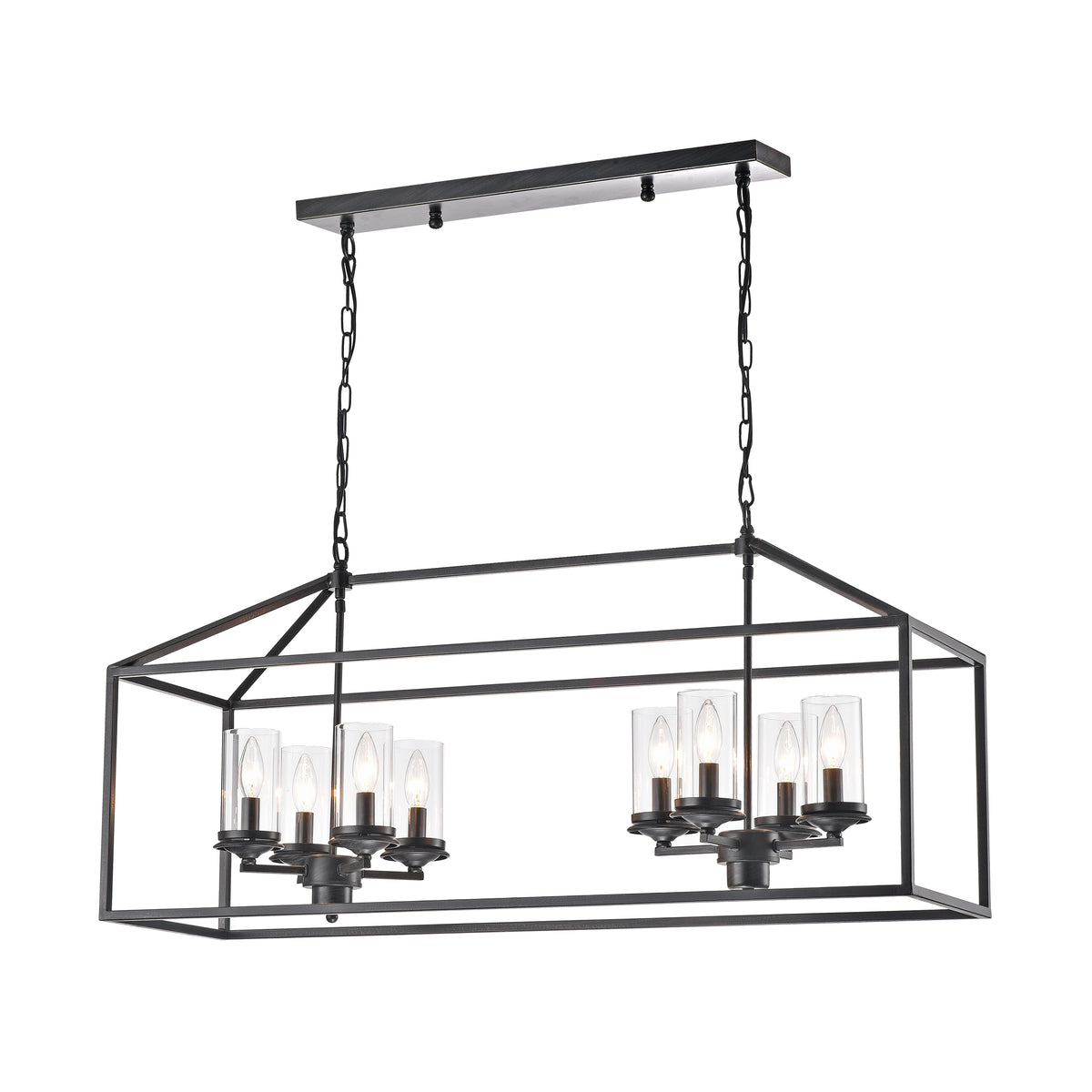 Kyvelis 8-Light Chandelier - Black Brushed Coffee