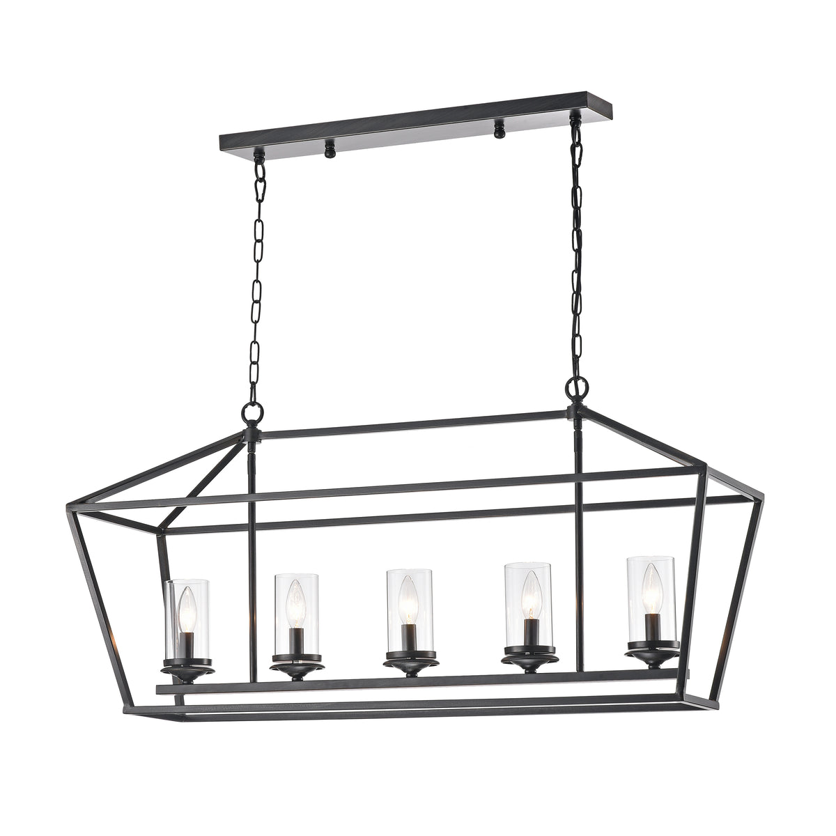 Leka 5-Light Chandelier - Black Brushed Coffee