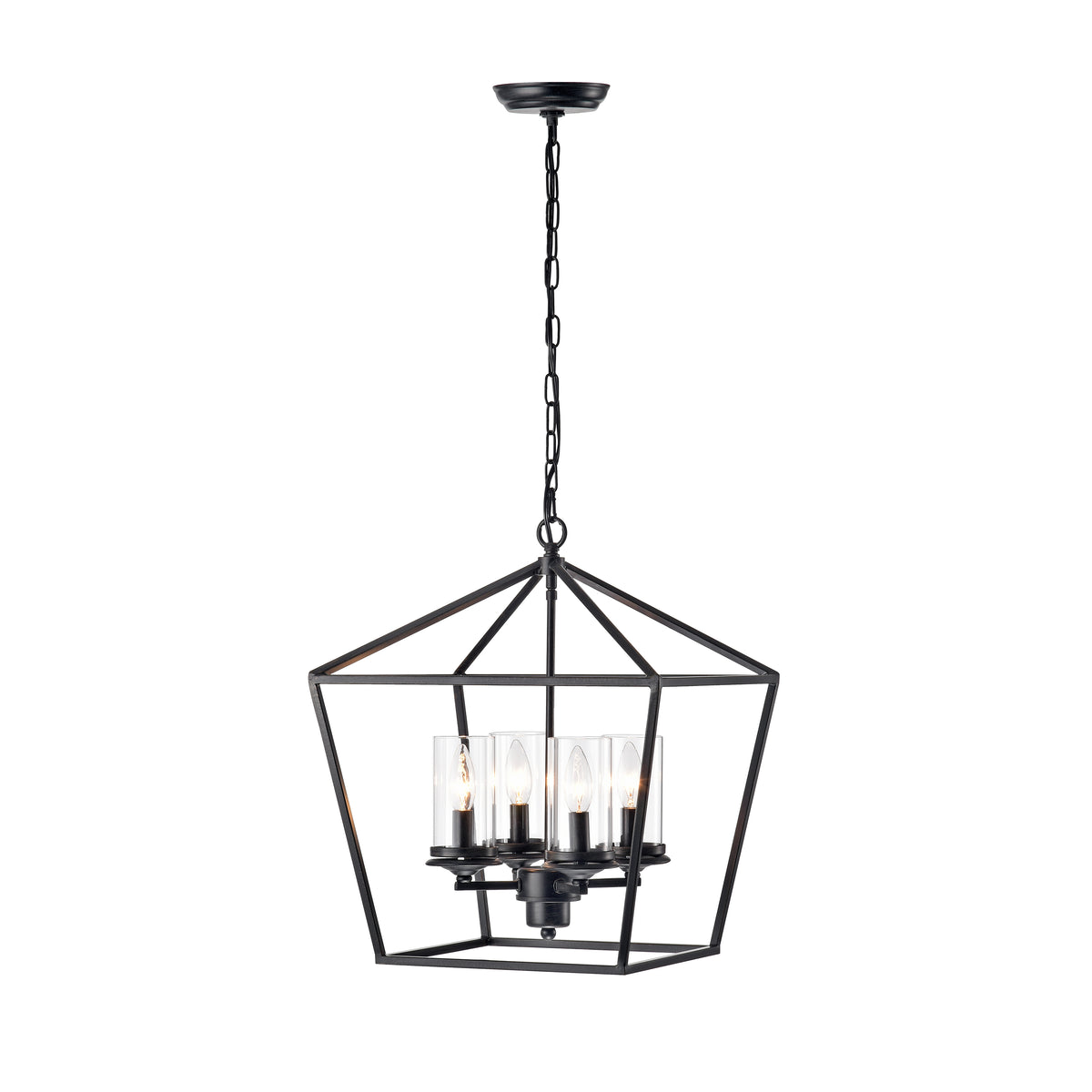 Manoel 4-Light Chandelier - Black Brushed Coffee