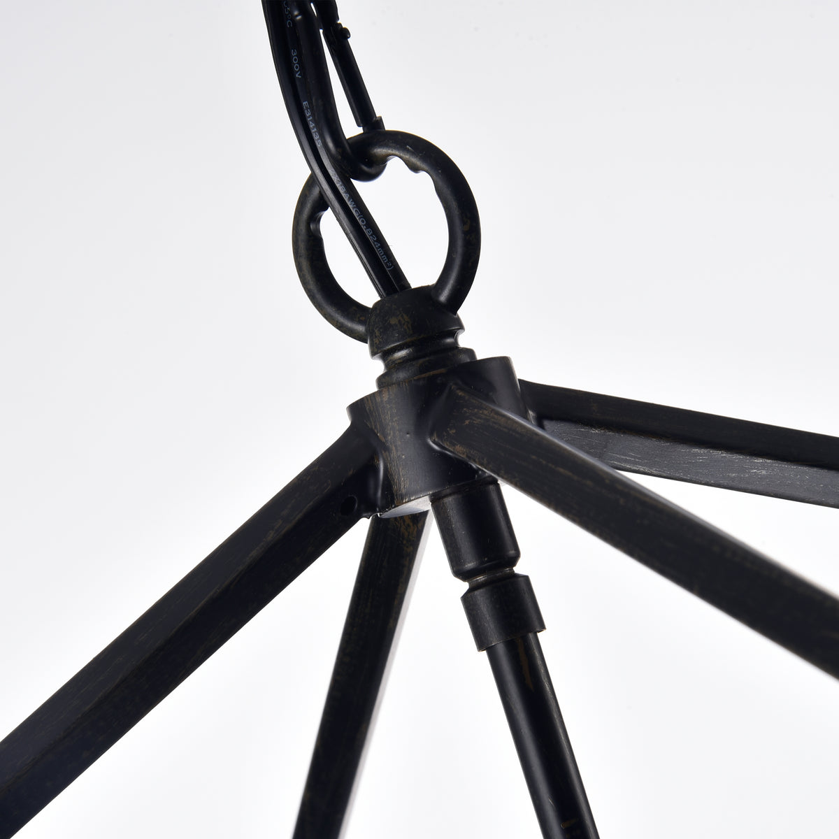 Manoel 4-Light Chandelier - Black Brushed Coffee