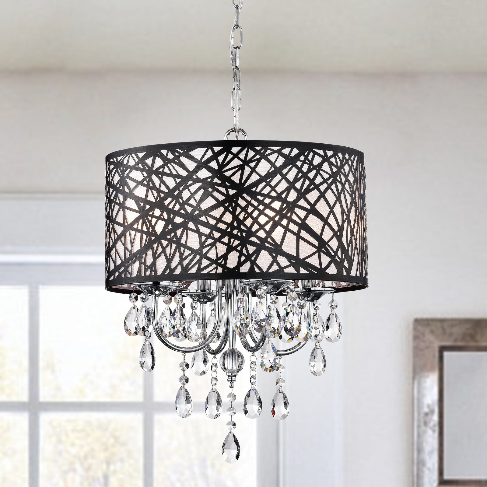 Acsah 4-Light Shaded Drum Chandelier