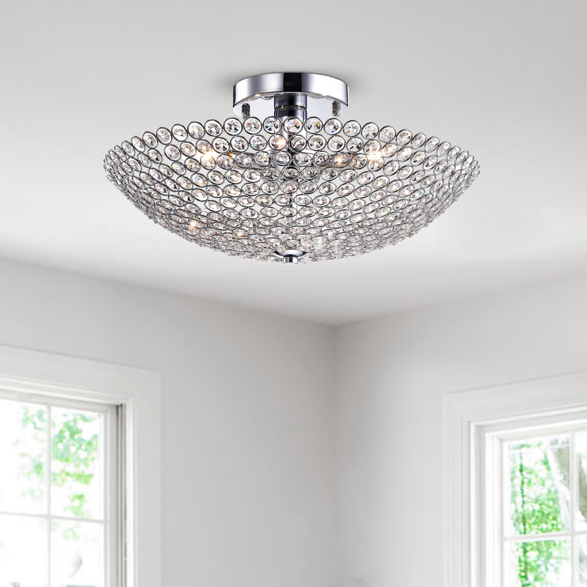 Birkir 3-Light Statement Bowl Semi-Flush Mount