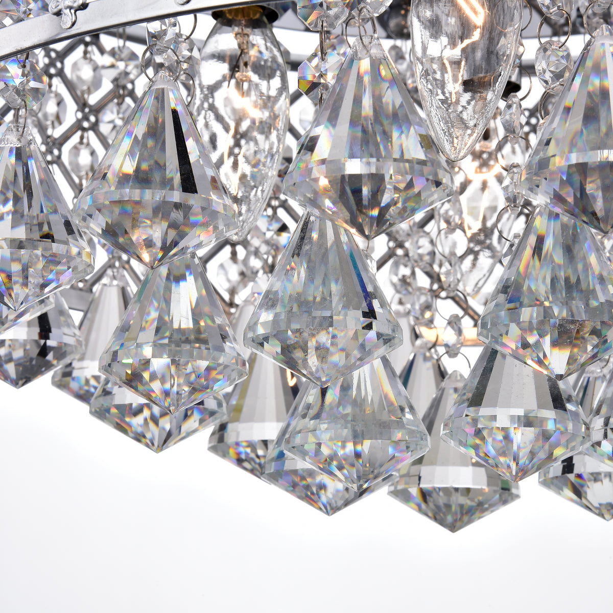 Balia 4-Light Semi-Flush Mount Drum Chandelier