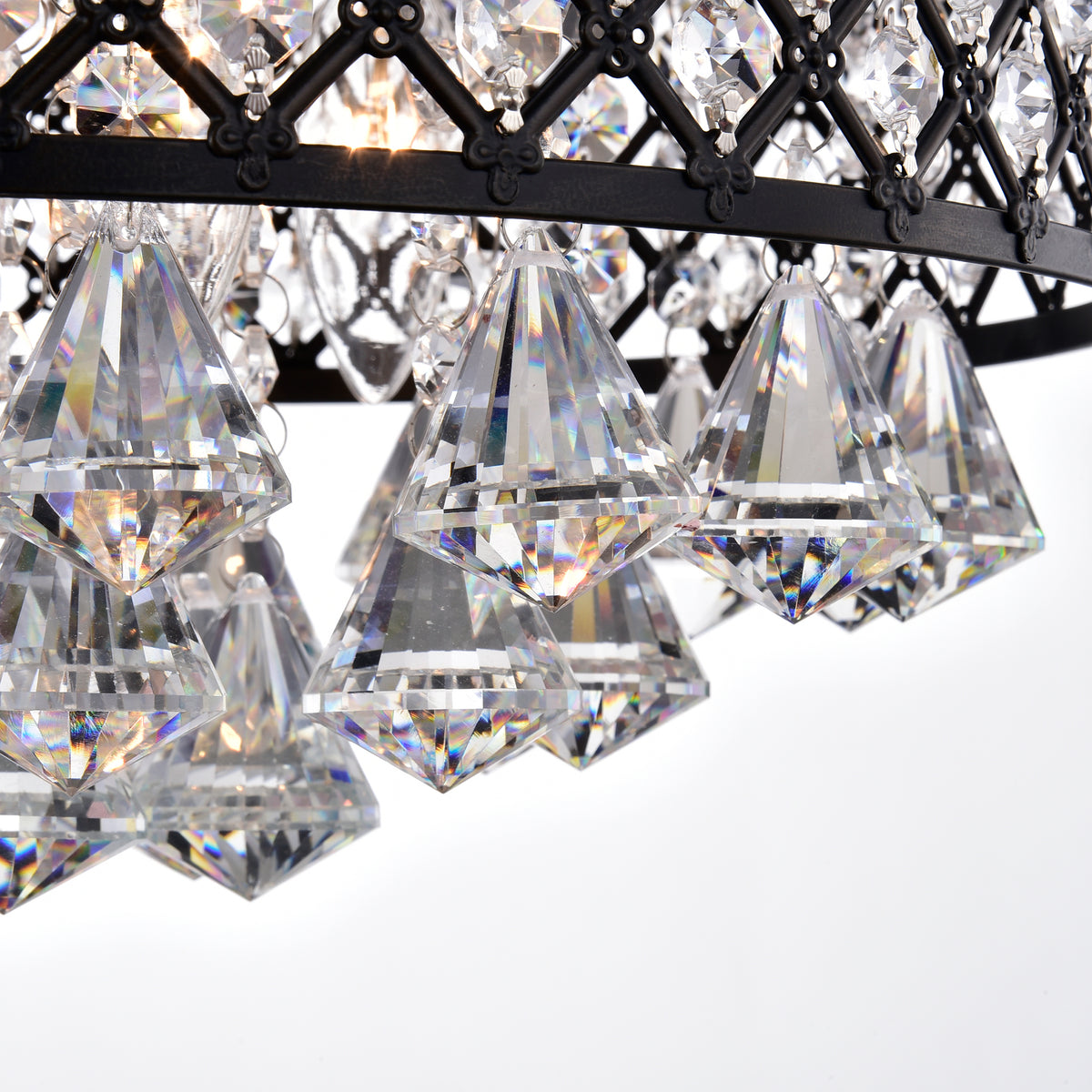 Basira 4-Light Crystal Flush Mount Drum