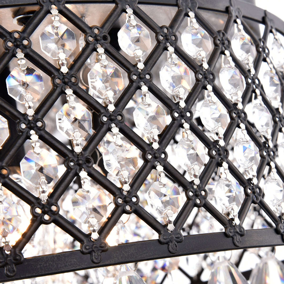 Basira 4-Light Crystal Flush Mount Drum