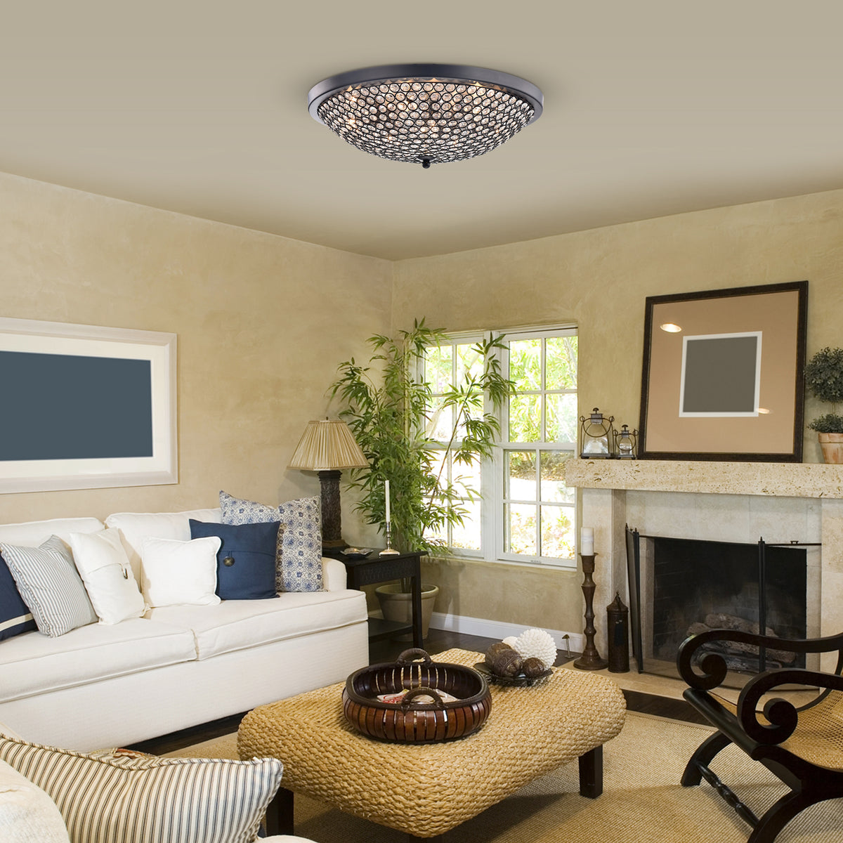 Bacalar 6-Light Statement Bowl Flush Mount