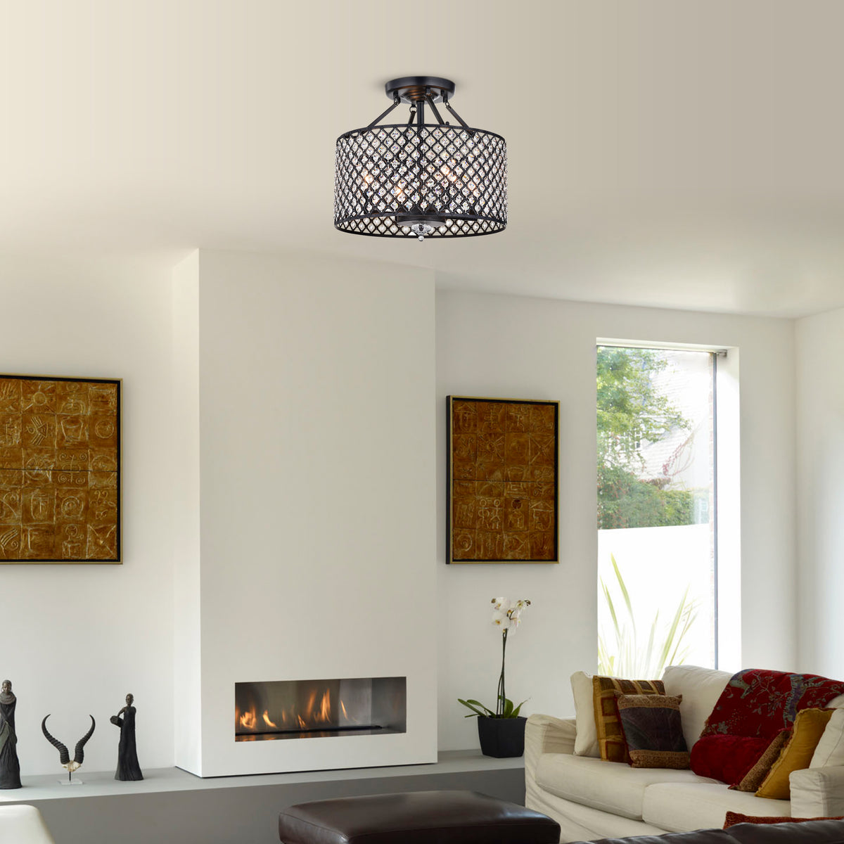 Beren 4-Light Semi-Flush Mount Drum