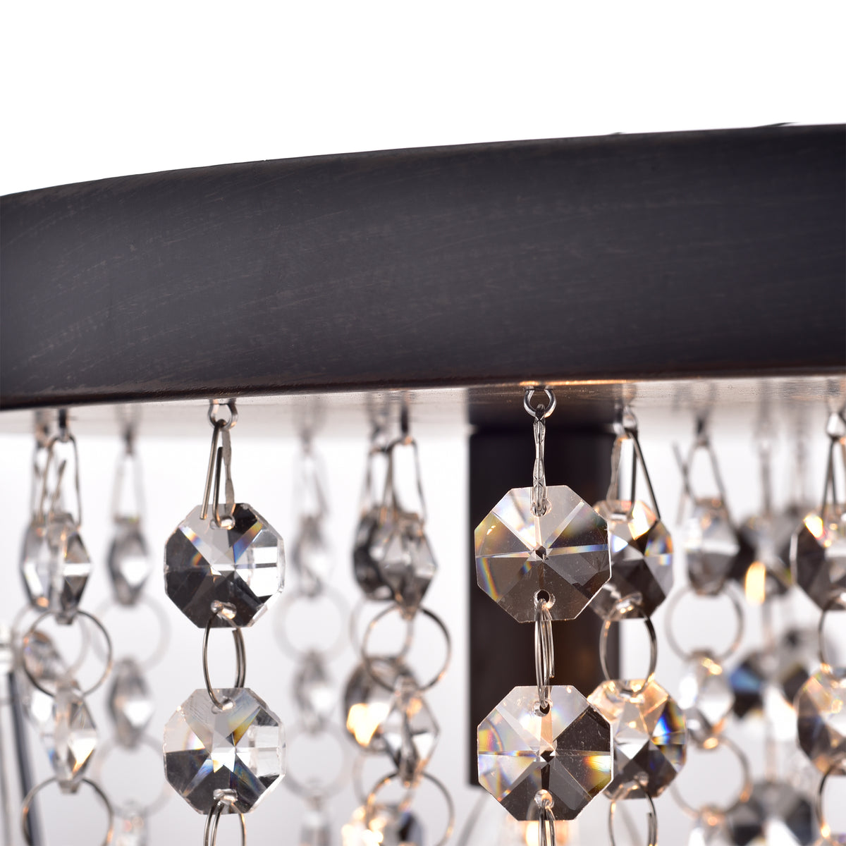 Bastia 4-Light Crystal Flush Mount - Black