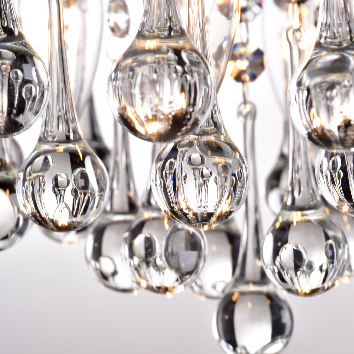 Bastia 4-Light Crystal Flush Mount - Black