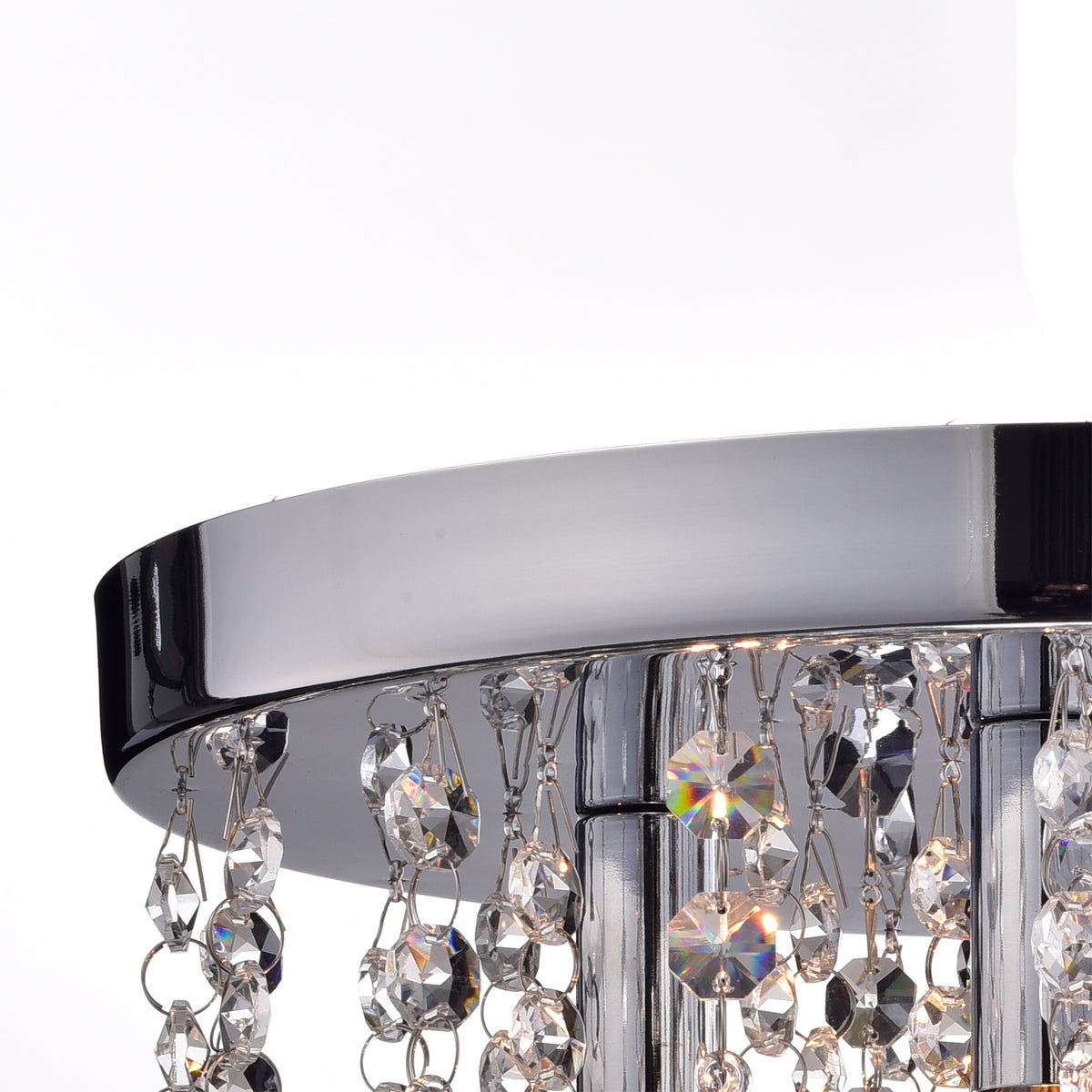 Bastia 4-Light Crystal Flush Mount - Chrome