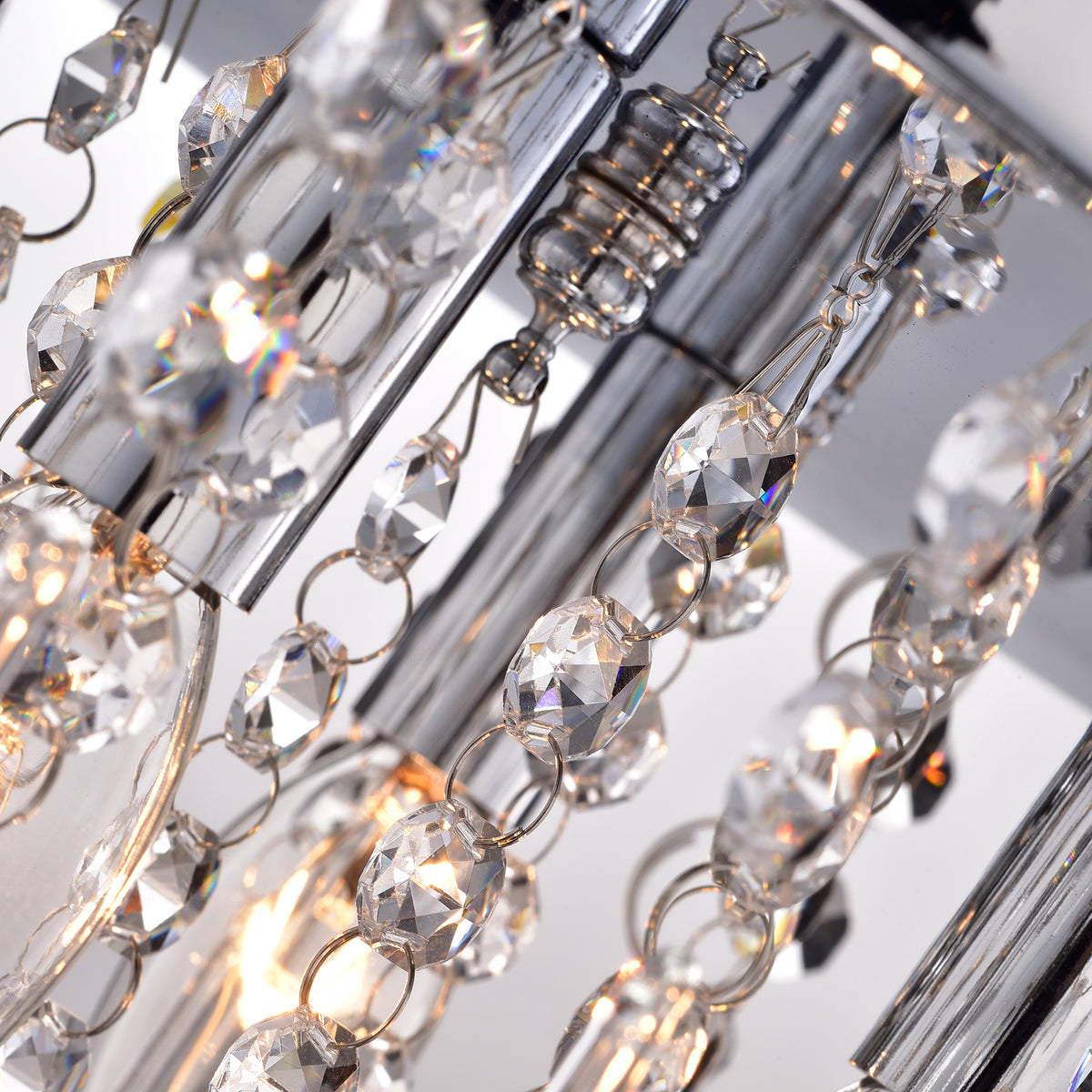 Bastia 4-Light Crystal Flush Mount - Chrome