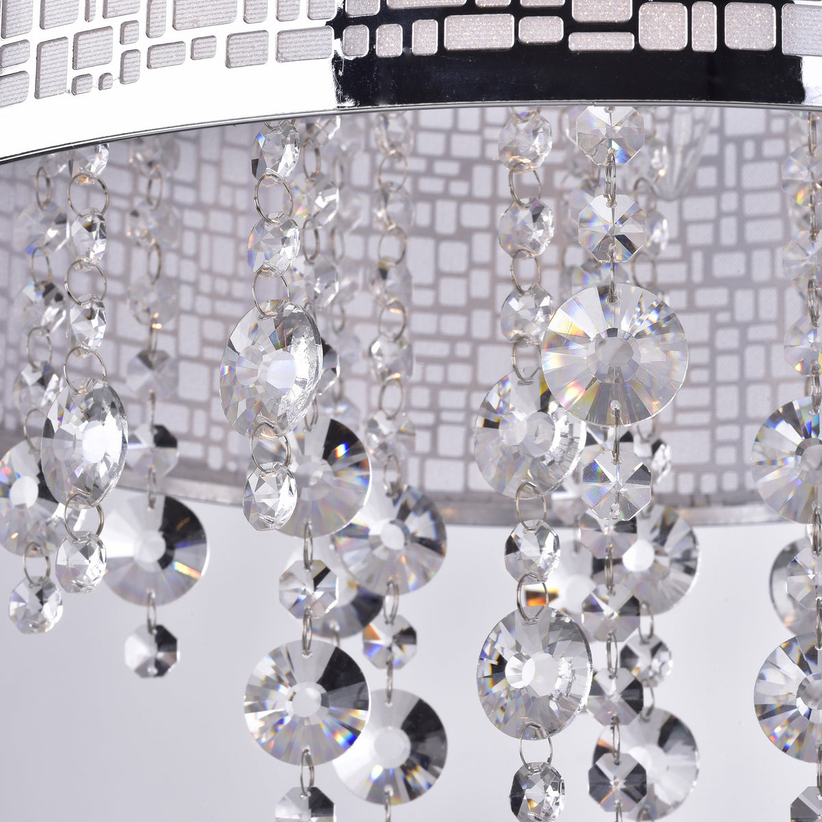 Alaula 4-Light Shaded Drum Chandelier - Chrome