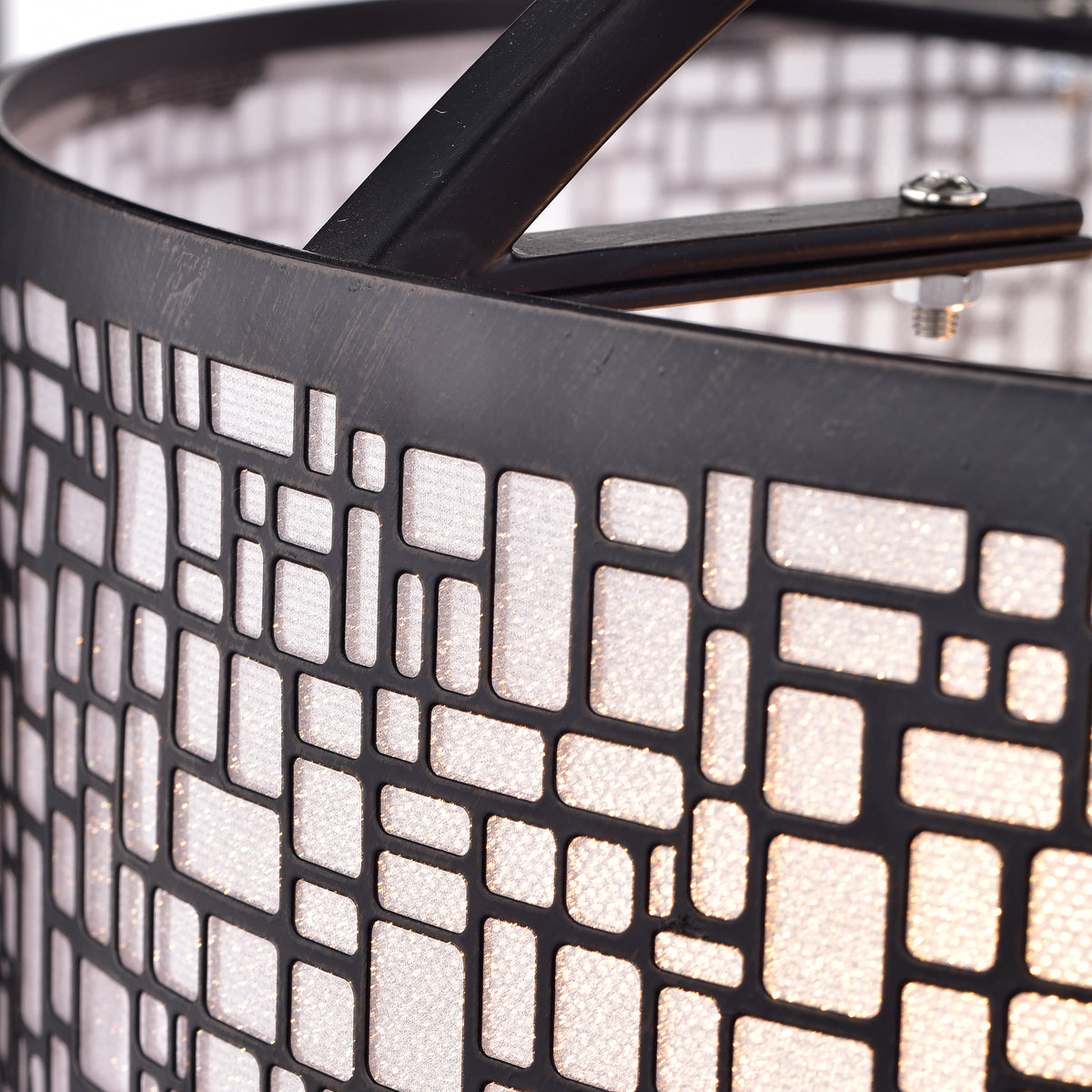 Bayu 3-Light Shaded Drum Semi-Flush Mount