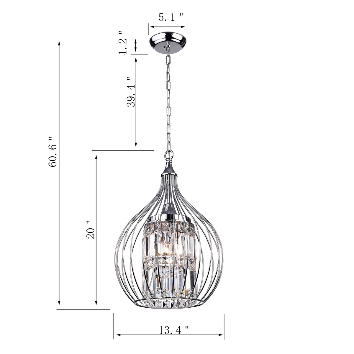 Pelentri 3-Light Foyer Pendant - Chrome - Greenville Signature