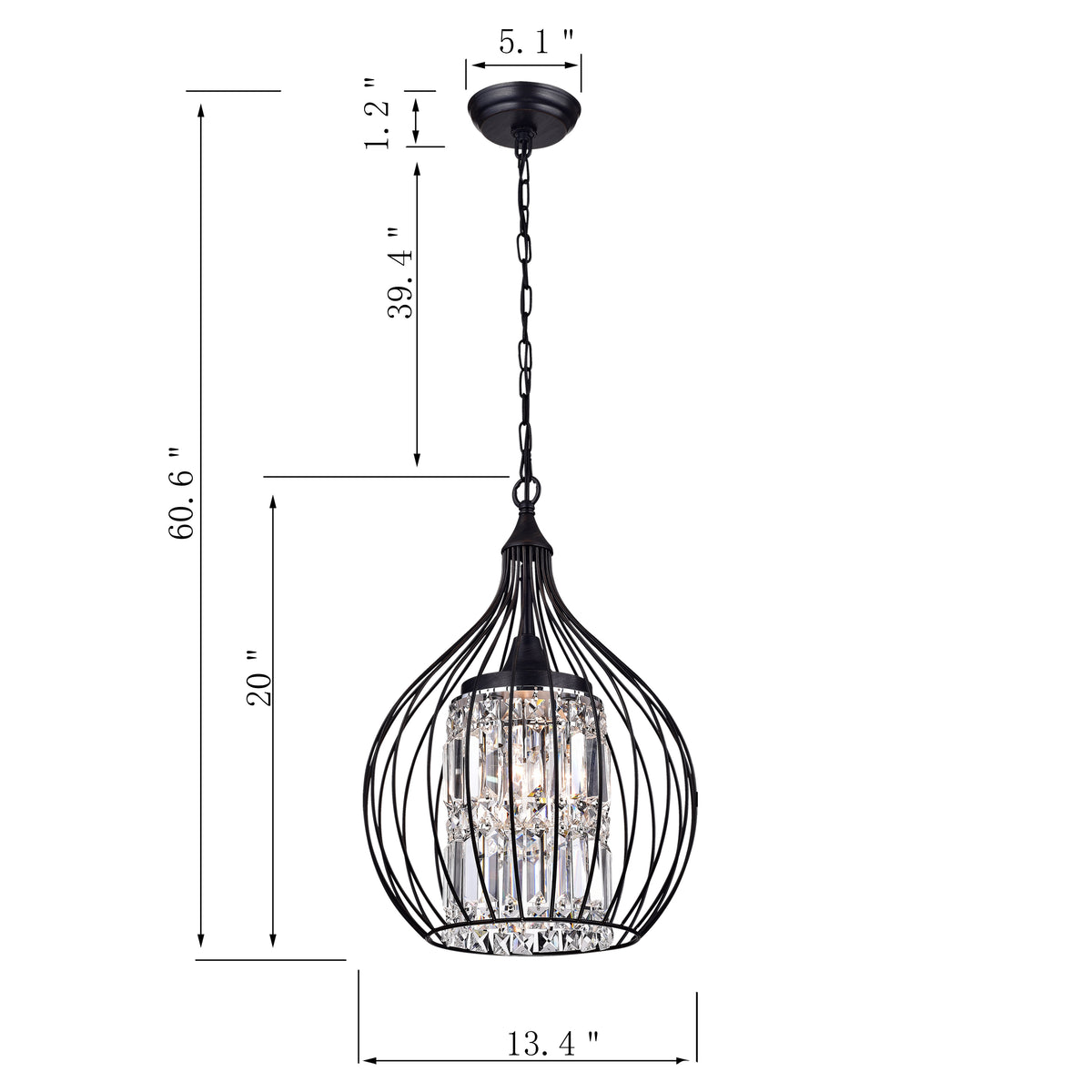 Pelentri 3-Light Foyer Pendant - Black