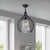 Bonarcado 3-Light Foyer Semi Flush Mount - Black