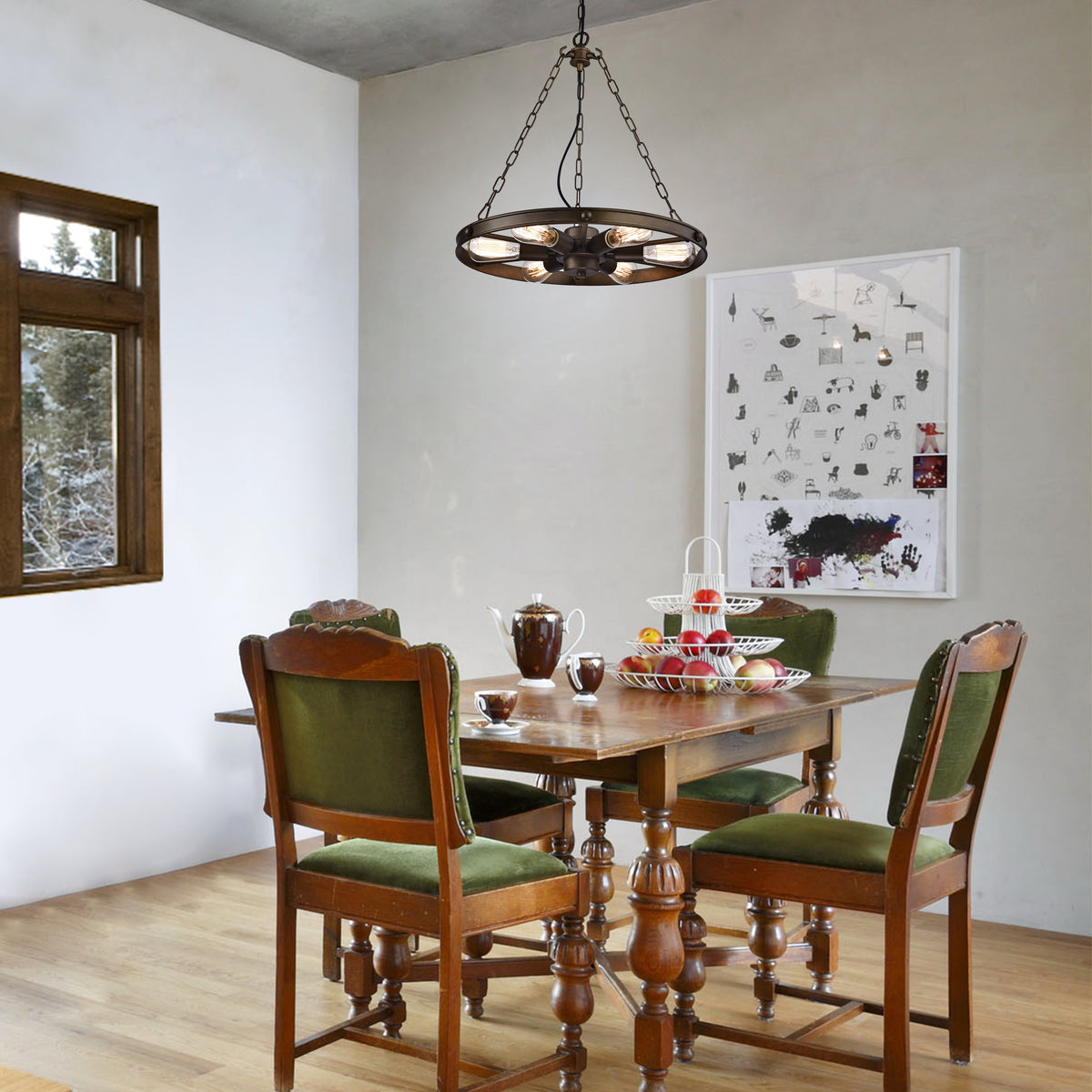 Arro 6 - Light Circular Sputnik Chandelier