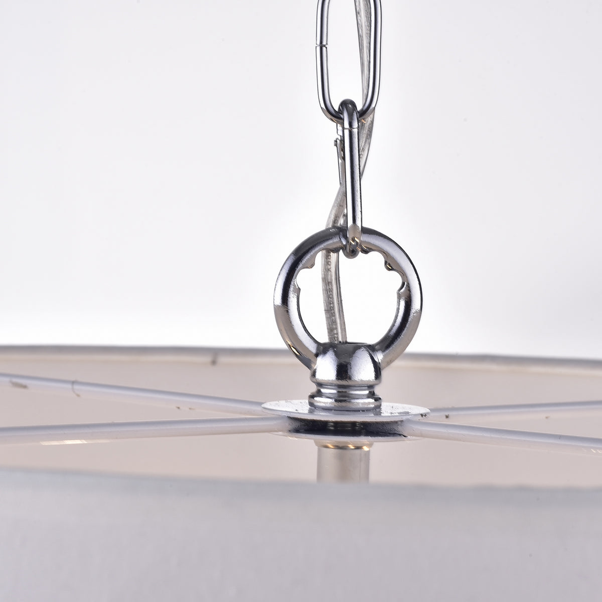 Ligularia 4-Light Shaded Drum Chandelier with White Shade