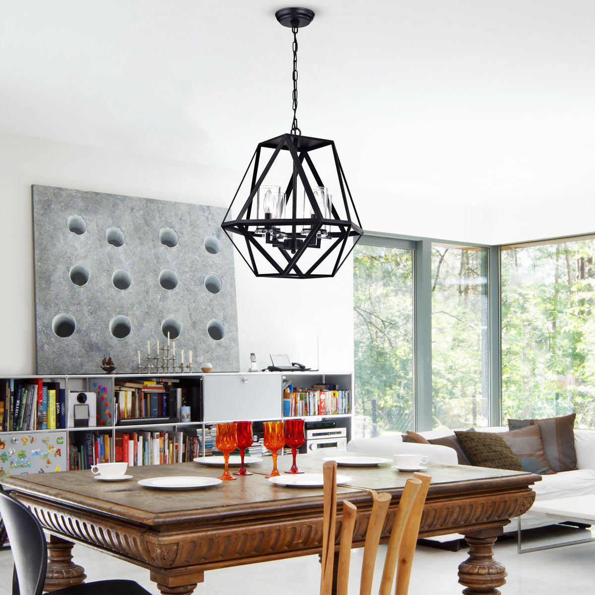 Davos 4-Light Geometric Pendant