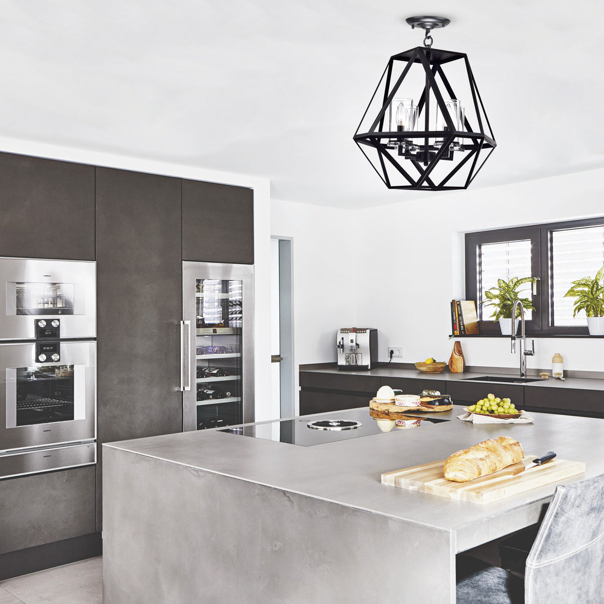 Cabourg 4-Light Geometric Semi-Flush Mount