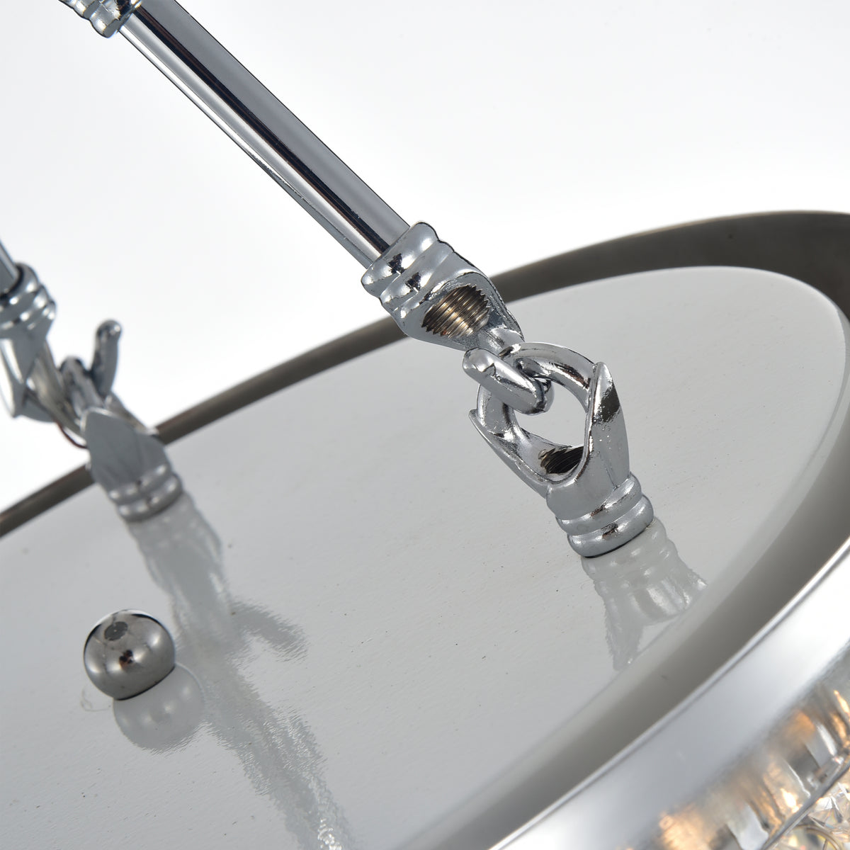 Fabro 4-Light Crystal Semi-Flush Mount Drum