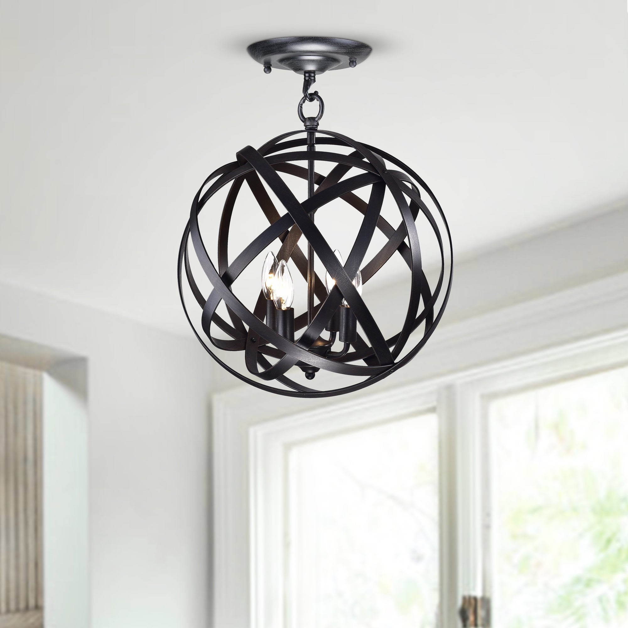 Efés 4-Light Globe Semi-Flush Mount